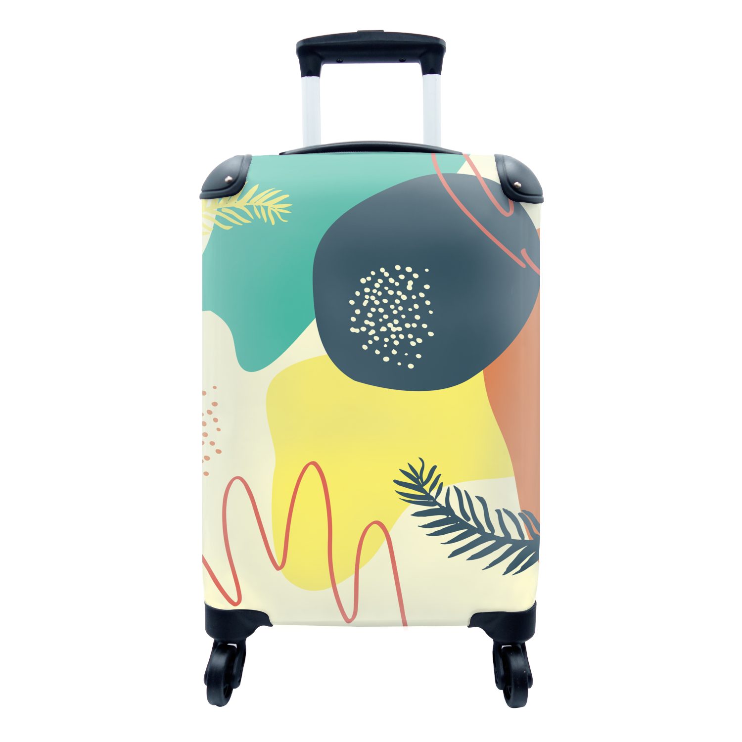 Reisetasche Rollen, Reisekoffer Handgepäckkoffer 4 MuchoWow Ferien, Trolley, mit für - Abstrakt Handgepäck rollen, Sommer - Farben,