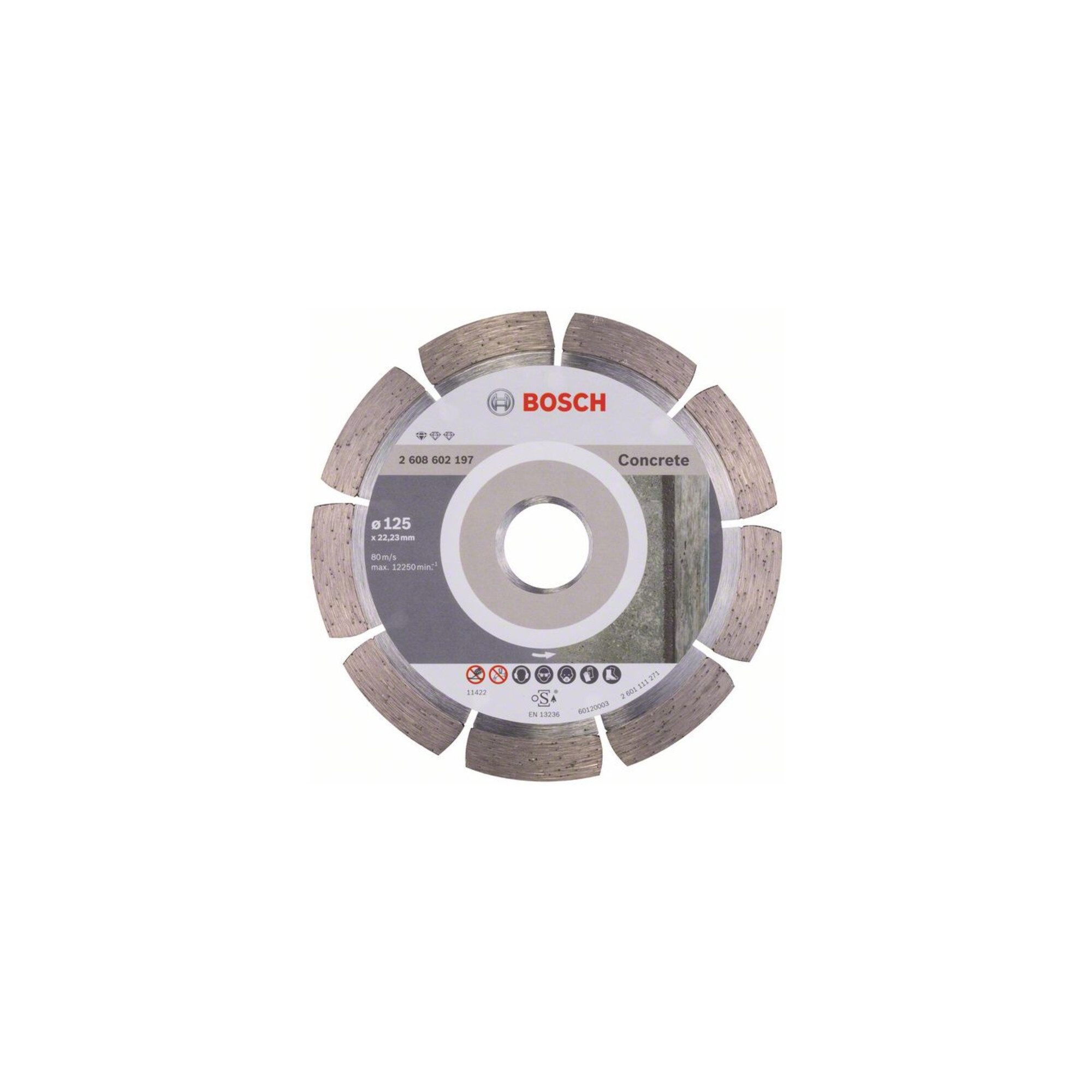 Bosch Professional Trennscheiben Bosch Diamanttrennscheibe Standard for Concrete, 125 x 22,23 x 1,6 x 1