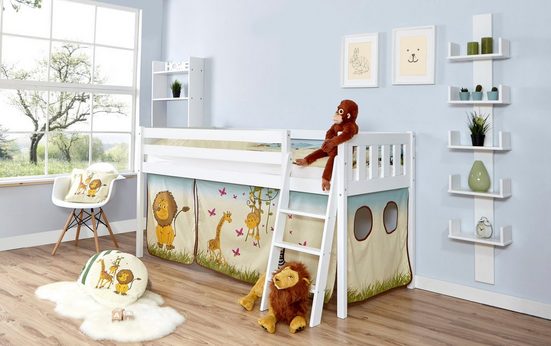 Ticaa Hochbett Eric Mit Rollrost Und Textil Set