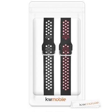 kwmobile Uhrenarmband, 2x Sportarmband kompatibel mit Xiaomi Haylou RT LS05S / YAMAY SW022 / Imilab kw66 - Armband TPU Silikon Set Fitnesstracker