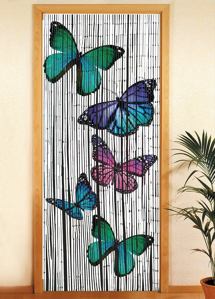 WENKO Türvorhang (1 St), Hakenaufhängung, halbtransparent, BxH: 90x200 cm