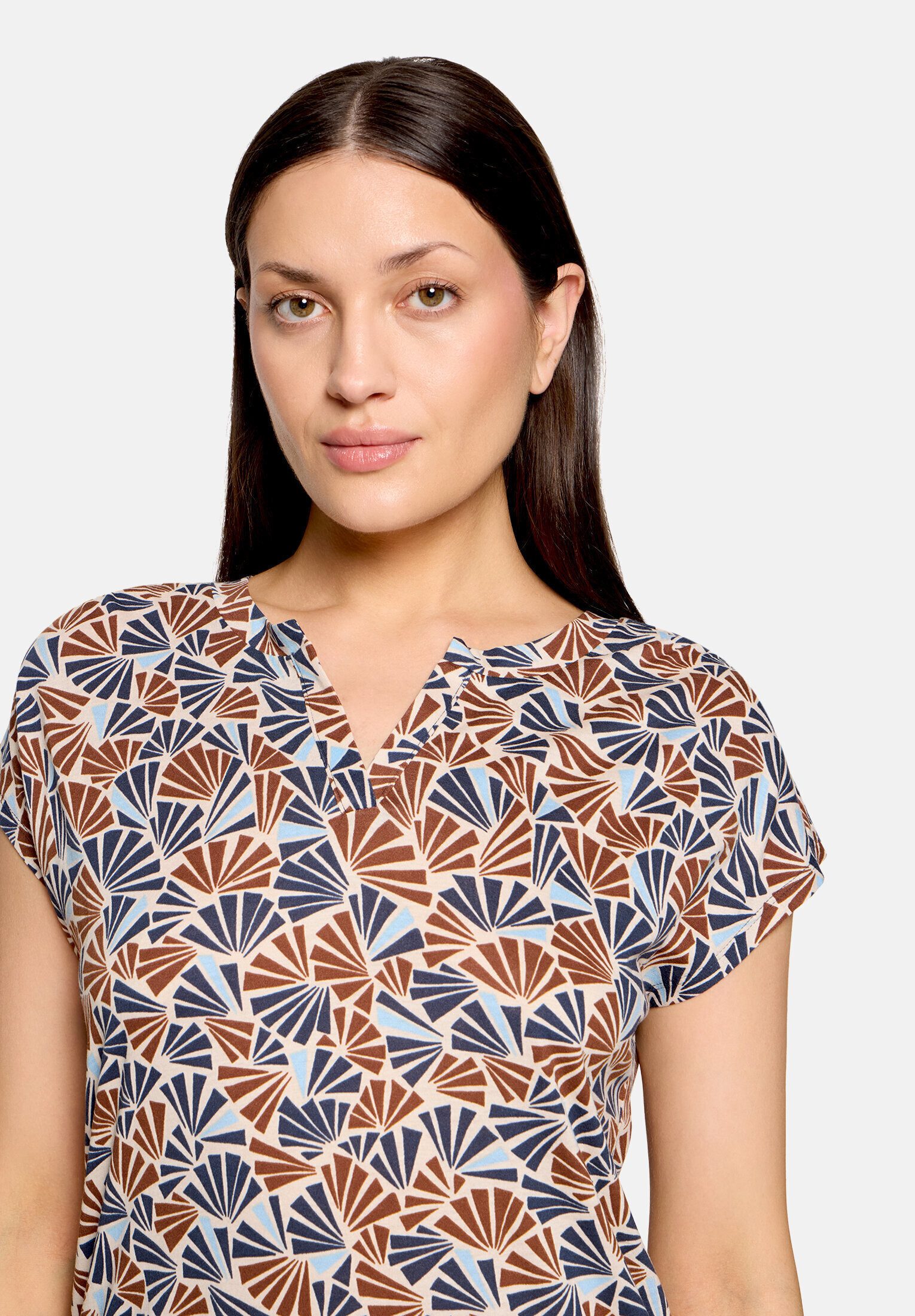 Betty&Co Kurzarmshirt Damen mit Tunnelzug (1-tlg)