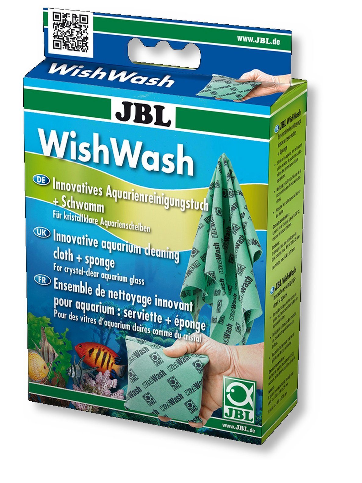 Thumbnail - JBL GmbH & Co. KG Aquariendeko JBL WishWash Reinigungstuch - Schwamm für Aquarien und Terrarien, Aquarienscheibenreinige...