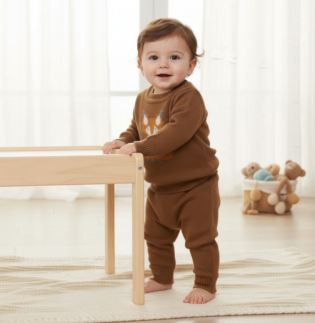 Minora Strickkleid Minora Baby Kleidungs Double-Set- Hose und Pullover