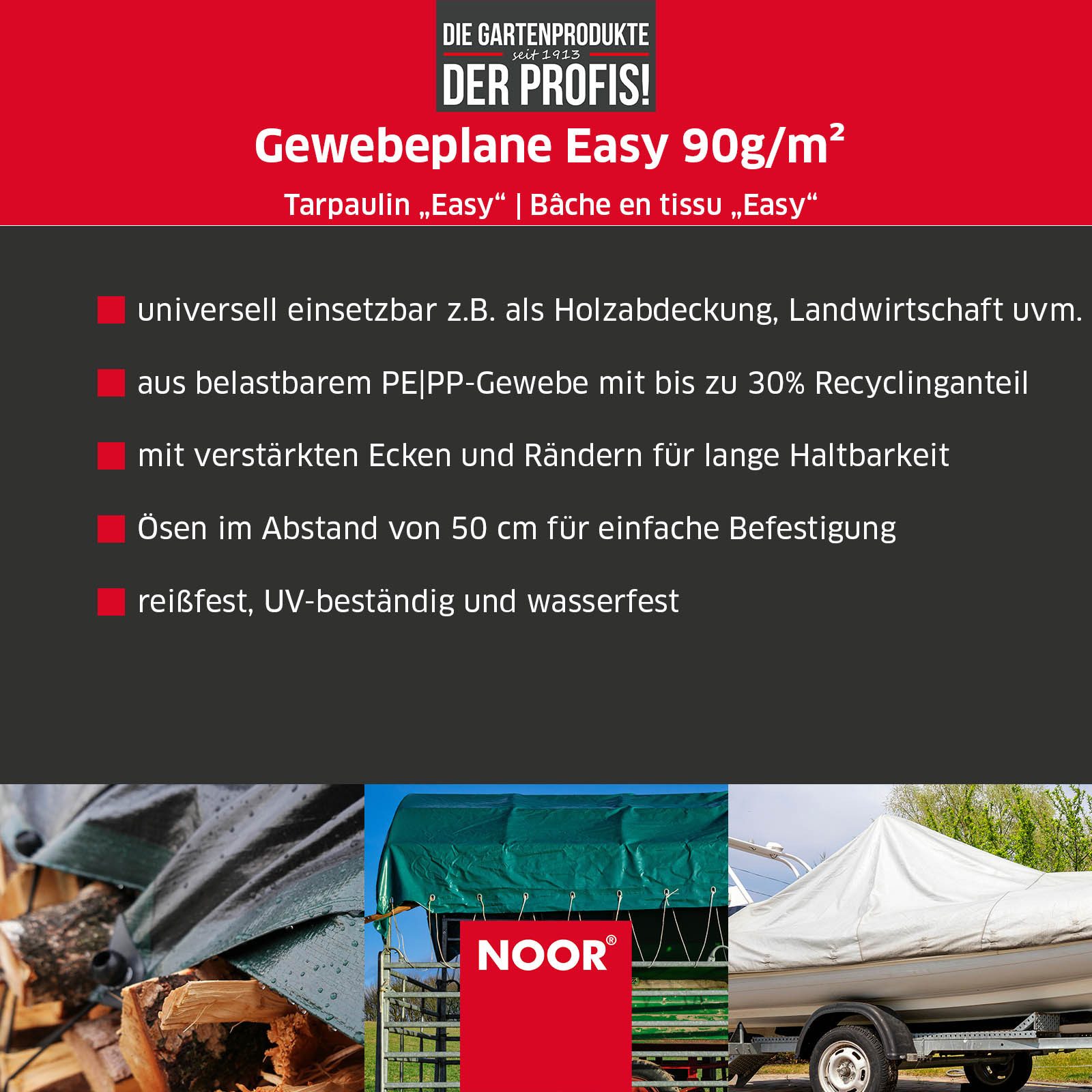 NOOR Schutzplane EASY, Allzweckplane für den günstig online kaufen
