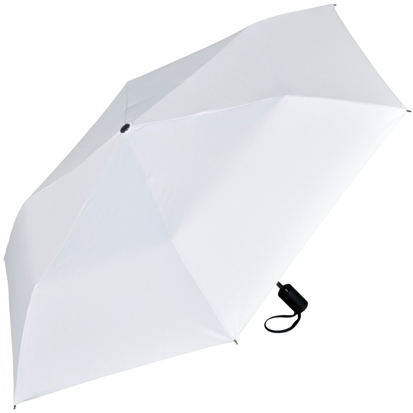 iX-brella Taschenregenschirm Sonnen-Regenschirm mit UPF 50+, UV-Hitze-Schutz, für Damen, mit Auf-Zu-Automatik, innen schwarz