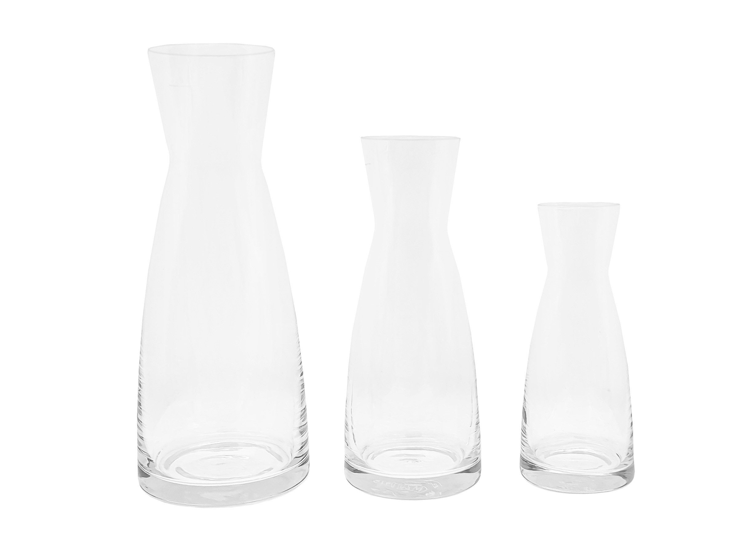 ERST-HOLZ Schnapsglas Glaskaraffe Drei Größen Und Füllmengen 0,25 l Oder 0,5 l Oder 1 l