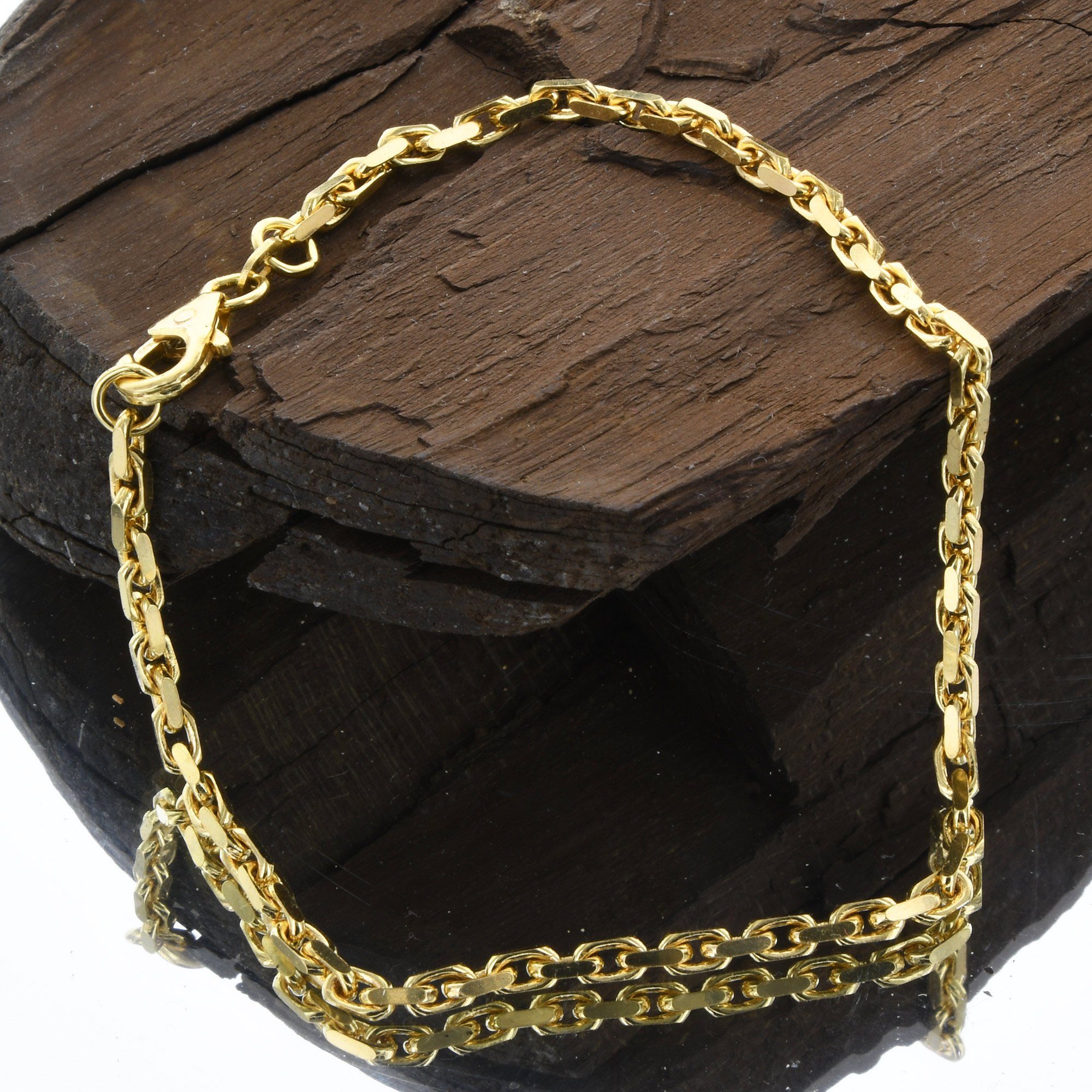 HOPLO Goldarmband Ankerkette diamantiert Länge 21cm günstig online kaufen