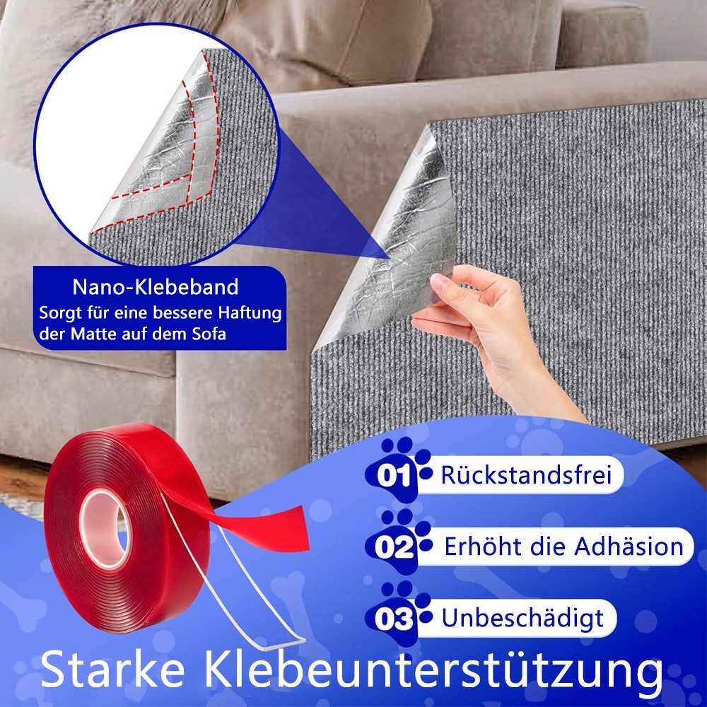 TUWENA Kratzmatte Selbstklebende Kratzschutzmatte, DIY Kratzbrett, Kratzschutz Sofa
