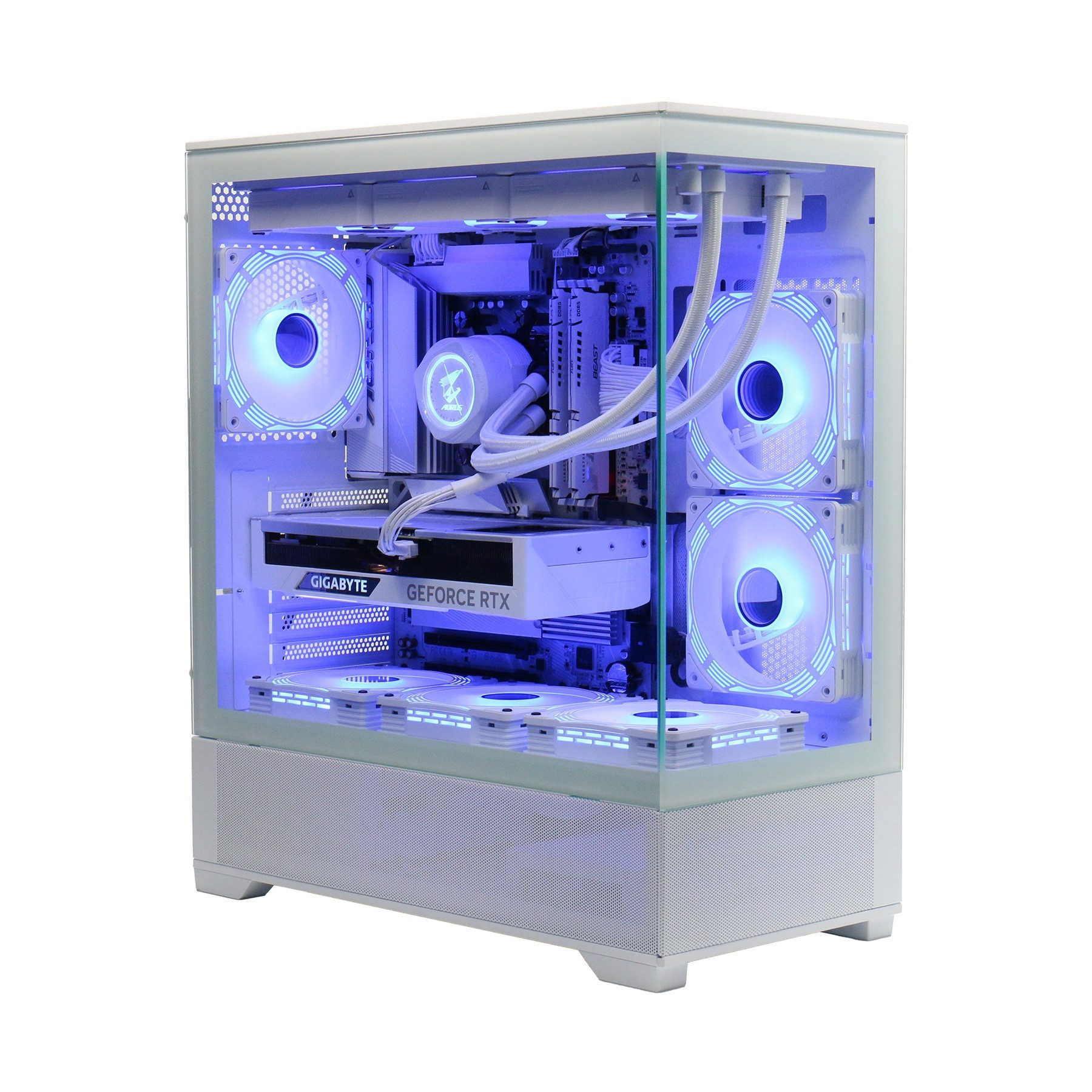 GAMEMAX ICE 7764 AMD Ryzen 9 9950X3D RTX 5090 64GB DDR5 2TB SSD Gaming-PC (AMD Ryzen 9 9950X3D, RTX 5090, 64 GB RAM, 2000 GB SSD, Wasserkühlung, Windows 11, DDR5 RAM)