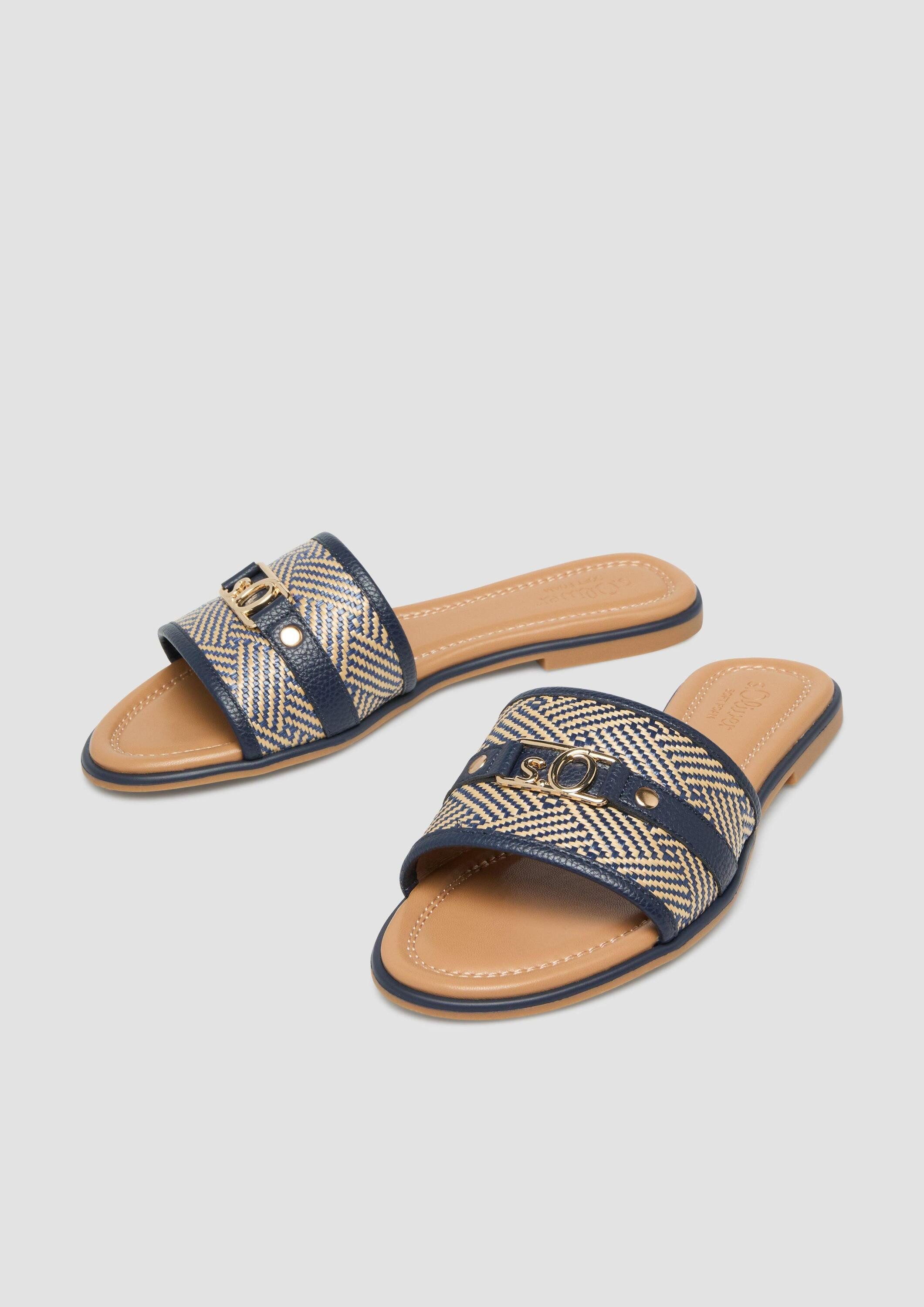 s.Oliver Sandalen Sandale Slides mit Flecht-Design