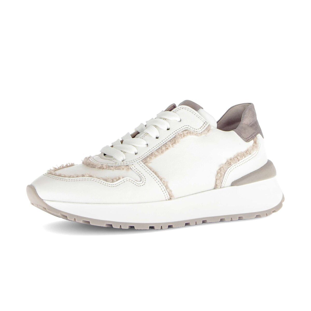 Sneaker low Materialmix Leder/Lederimitat Sneaker