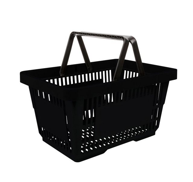 CXP Einkaufskorb Einkaufskorb mit zwei Tragegriffen schwarz – 22 Liter