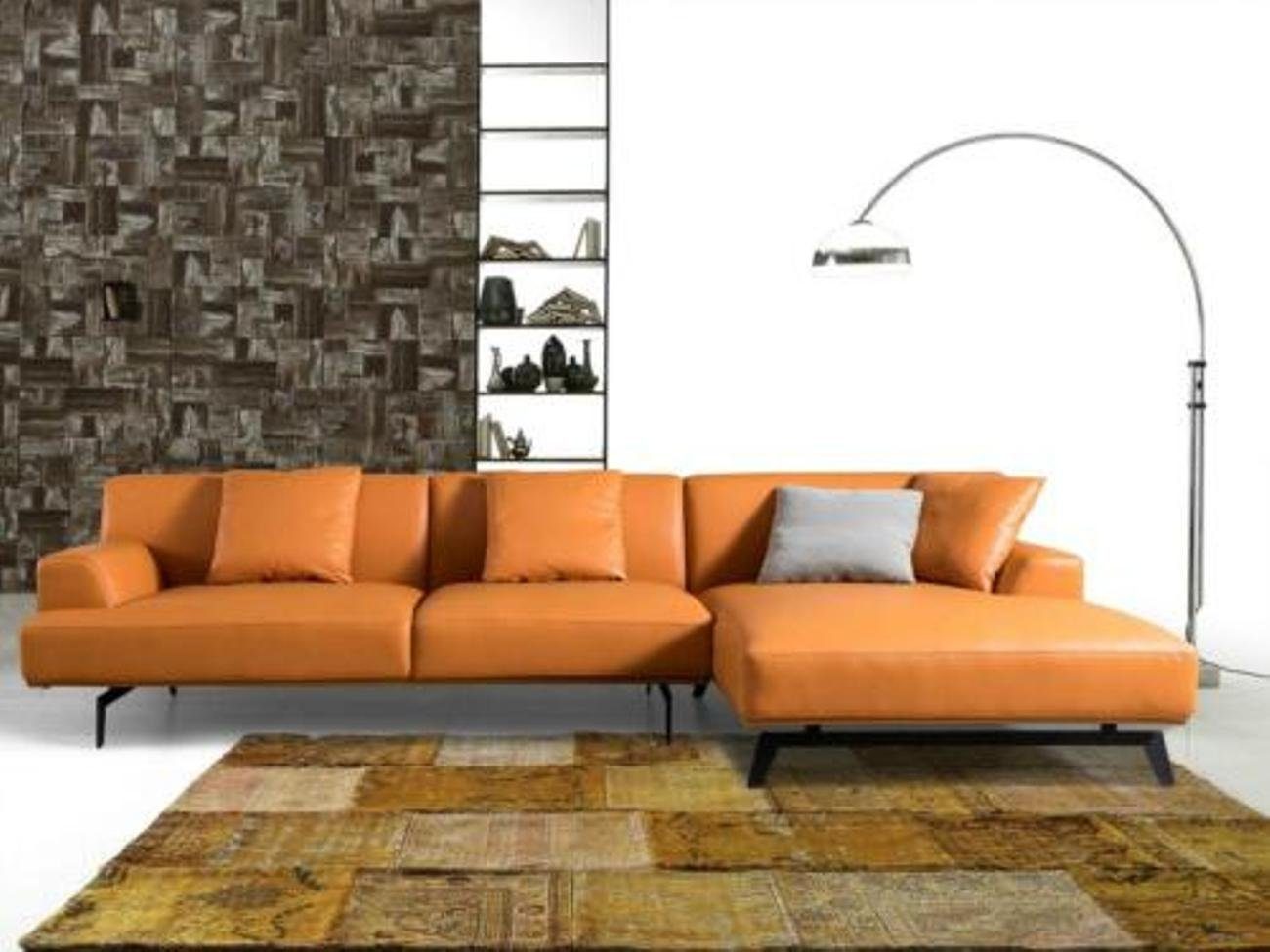 Sofa Europe Garnitur L-Form, Made in Wohnlandschaft Design JVmoebel Couch Ecksofa Modern Eck Leder