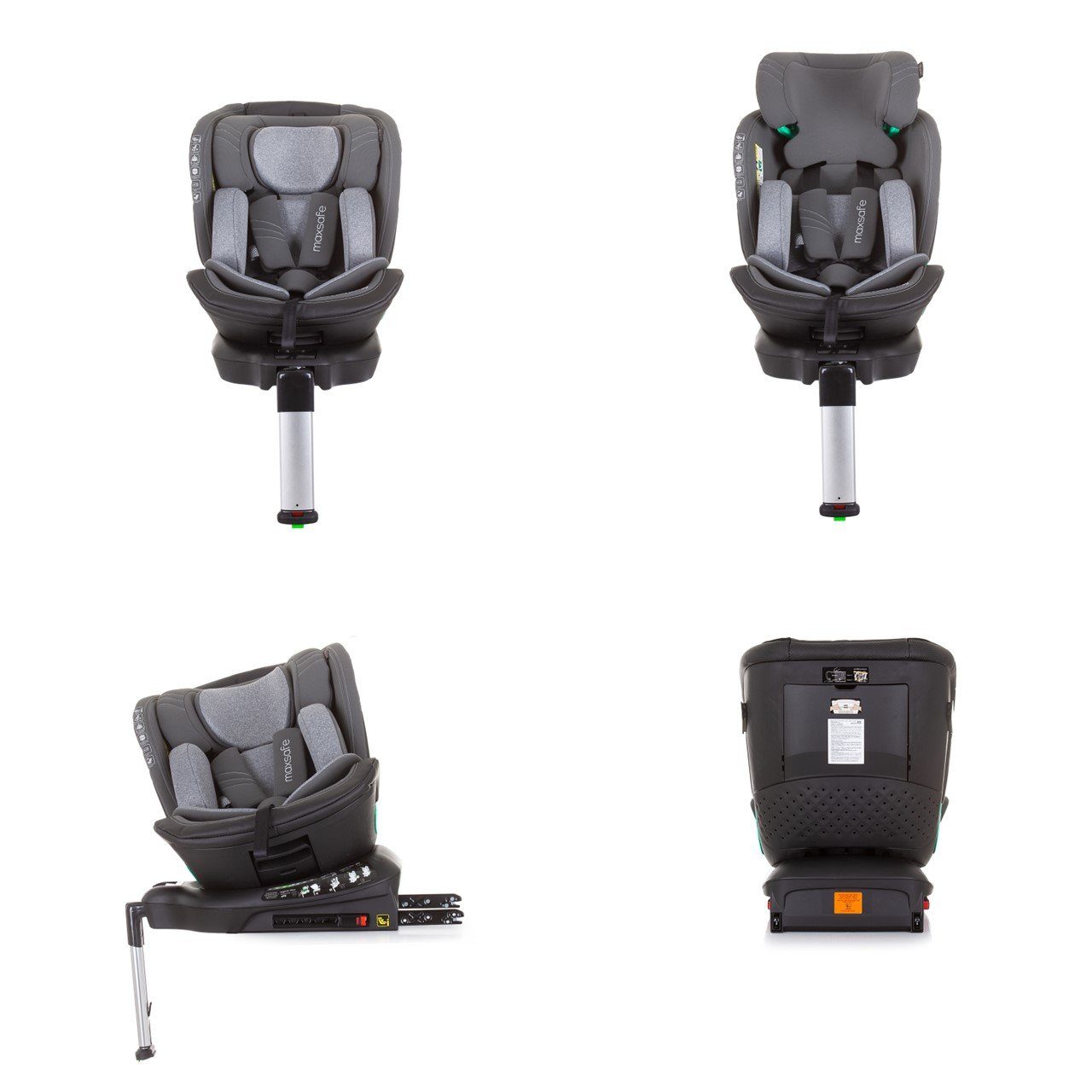 Safe, 36 Autokindersitz Chipolino 360° Stützbein i-Size (40 Isofix kg, cm) Max Kindersitz 150 grau - drehbar bis: