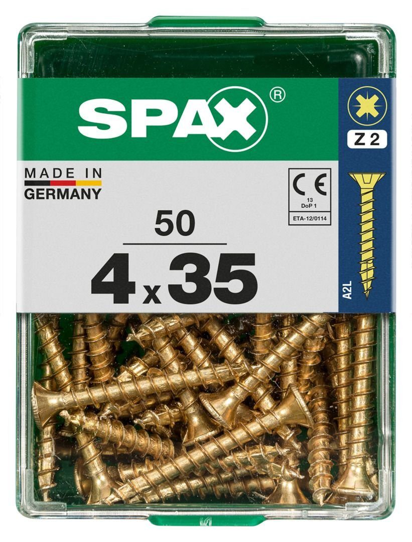 SPAX Holzbauschraube Spax Universalschrauben 4.0 x 35 mm PZ 2 - 50 Stk.