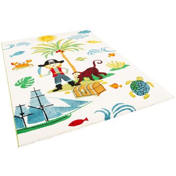 Kinderteppich Kinder Teppich Maui Kids Piratenwelt, Pergamon, Rechteckig, Höhe: 13 mm