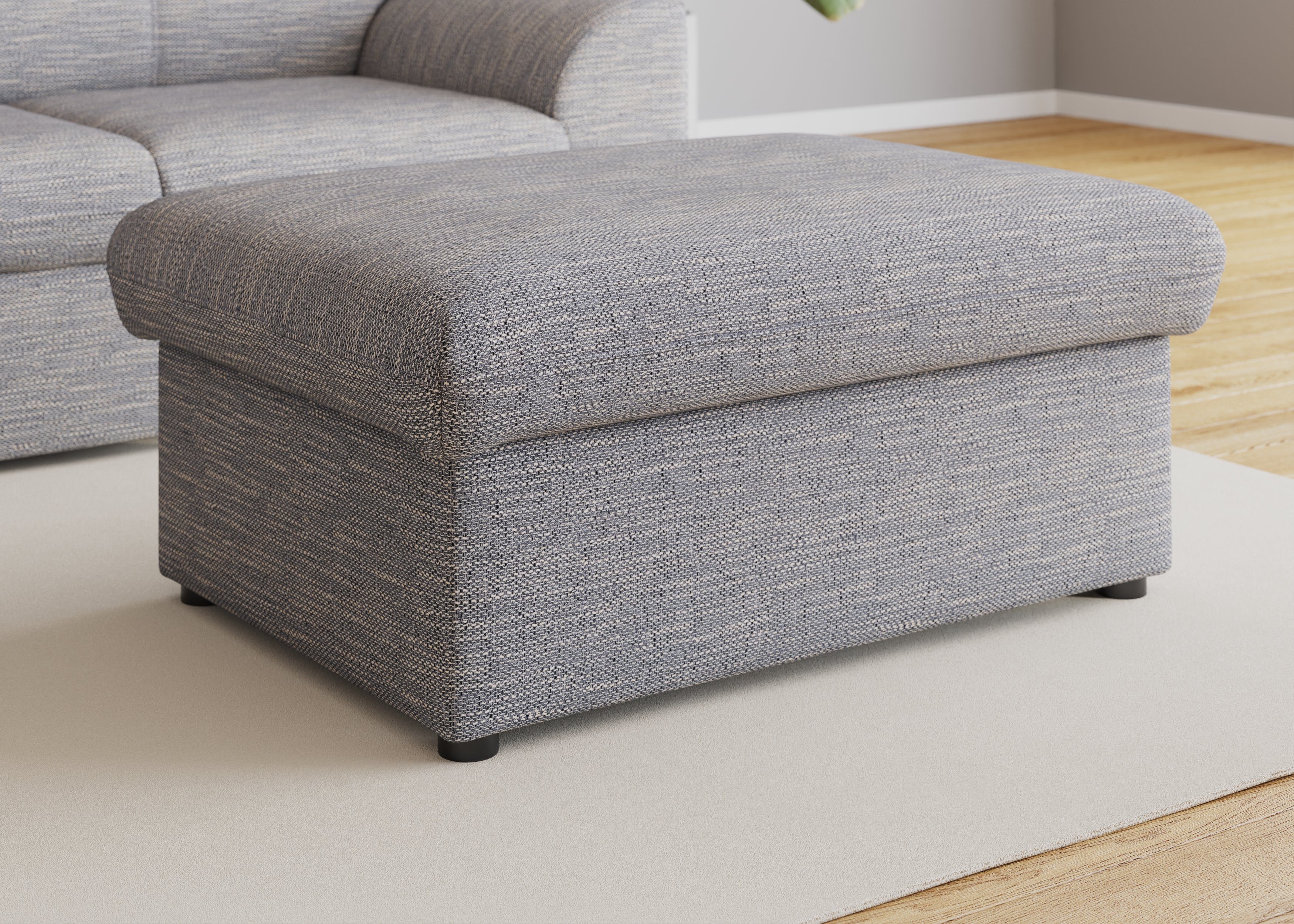 DOMO collection Hocker Topper, mit Wellenunterfederung, günstig online kaufen