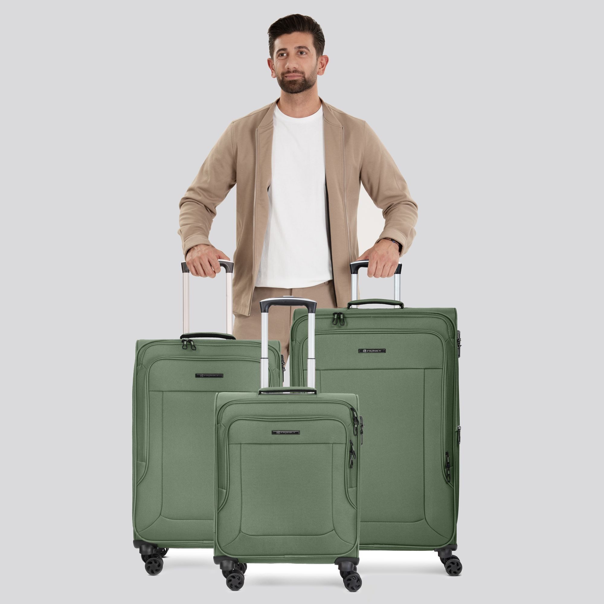 Franky Trolleyset Melbourne 3.0, 4 Rollen, (3-teilig, 3 tlg), Polyester günstig online kaufen