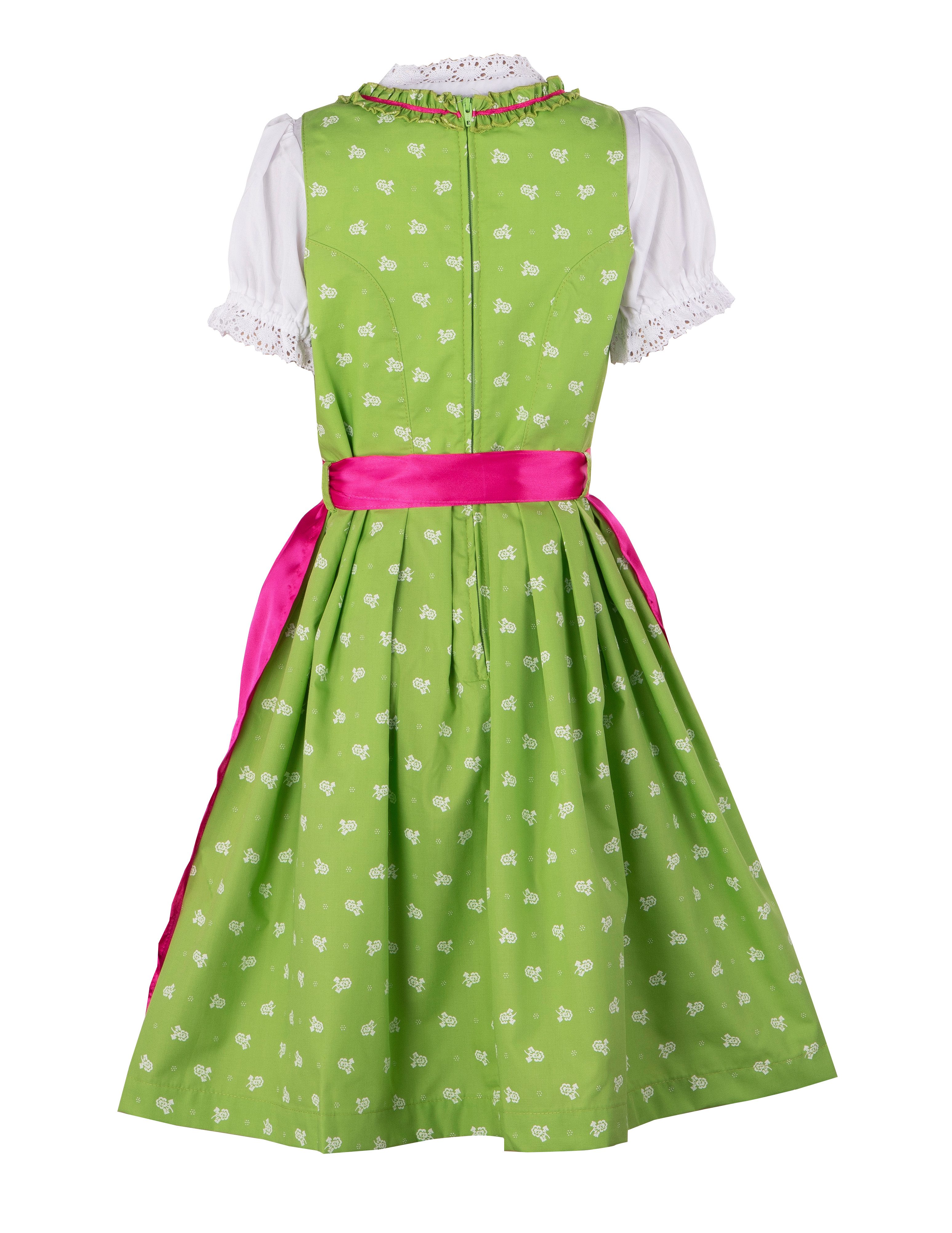 Ramona Lippert Dirndl Franziska hellgrün Kinderdirndl mit Bluse