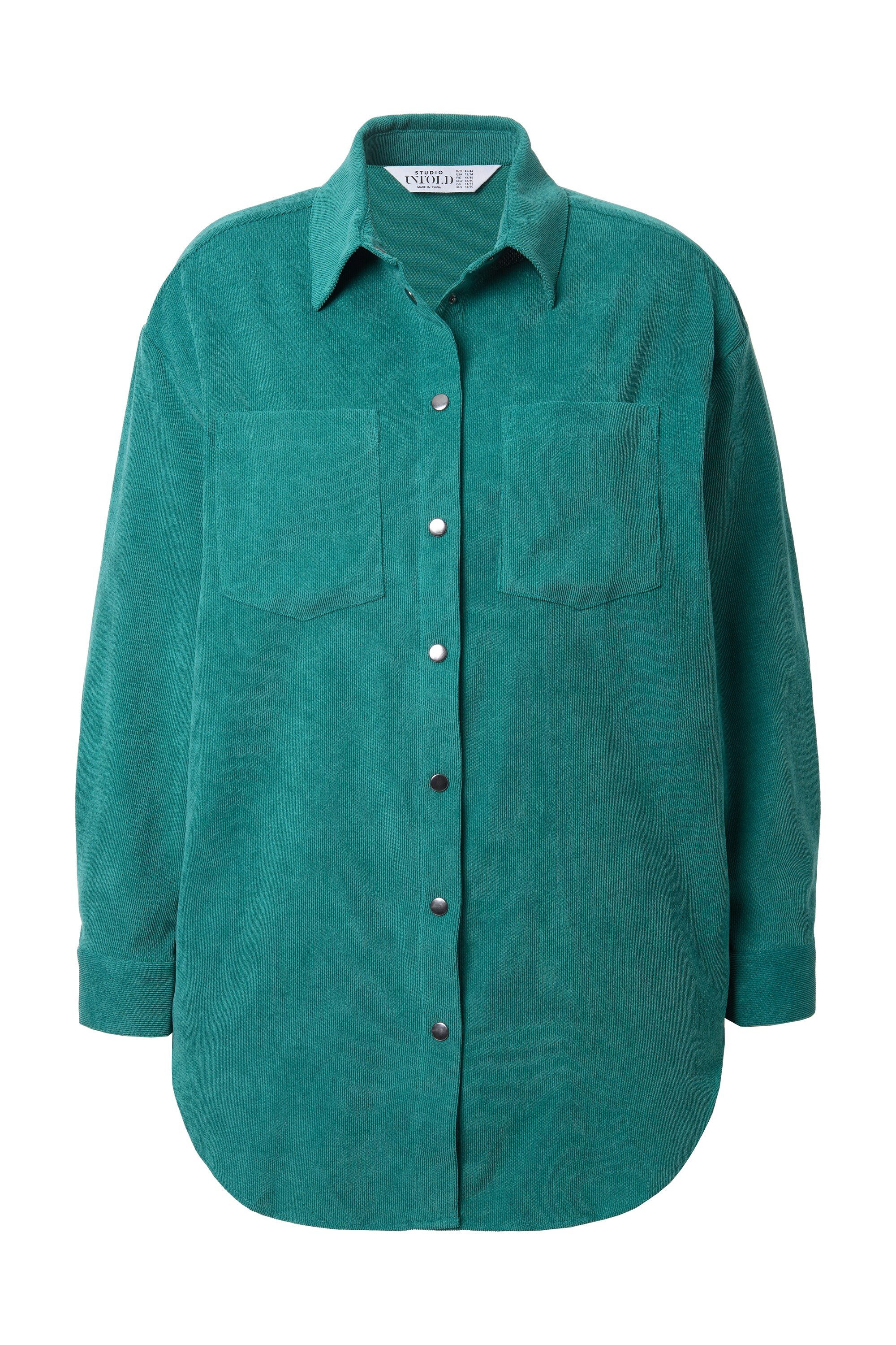 Studio Untold Hemdbluse Cord-Hemd Stretch oversized Hemdkragen Langarm günstig online kaufen