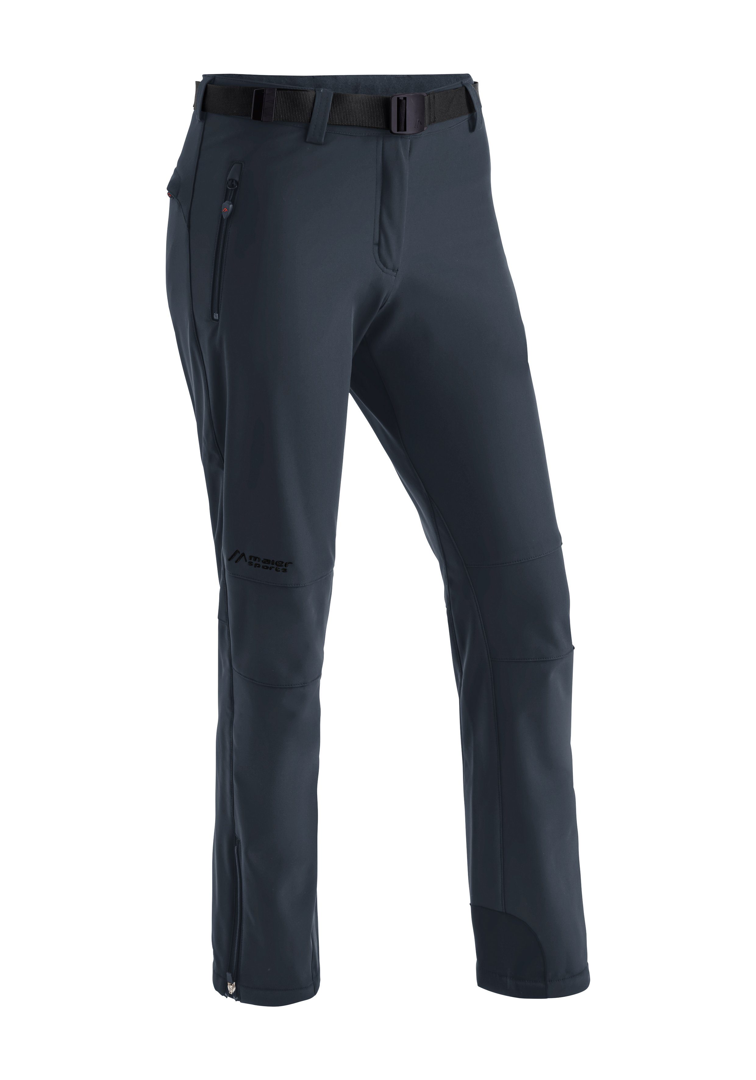 Maier Sports Funktionshose Tech Pants W Warme Softshellhose, elastisch und winddicht grau