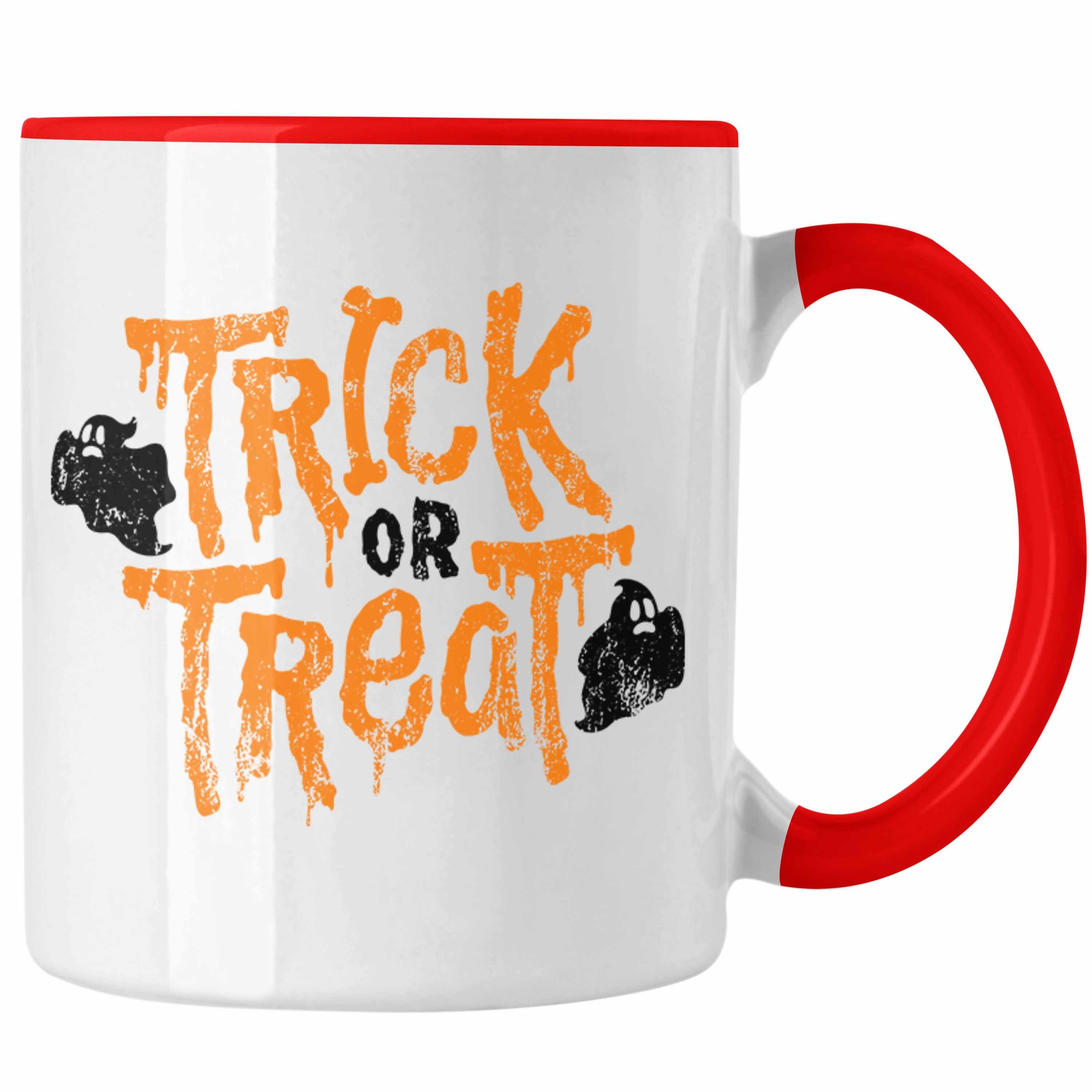 Trendation Tasse Halloween Rot Dekoration Oder Saures Becher Kürbis Geister Tasse Süßes