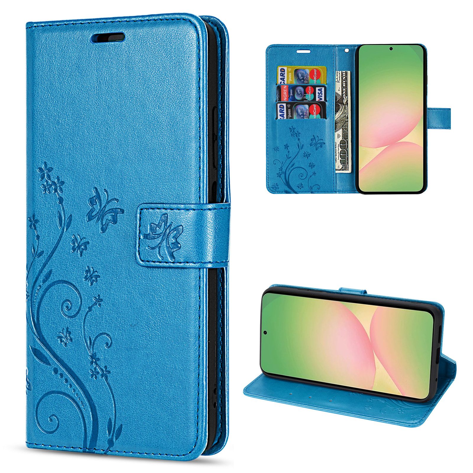betterfon Handyhülle Handytasche für Samsung Galaxy A56 Handyhülle Klapphülle, Bookstyle-Hülle: Magnetverschluss 3 Kartenfächer & Standfunktion