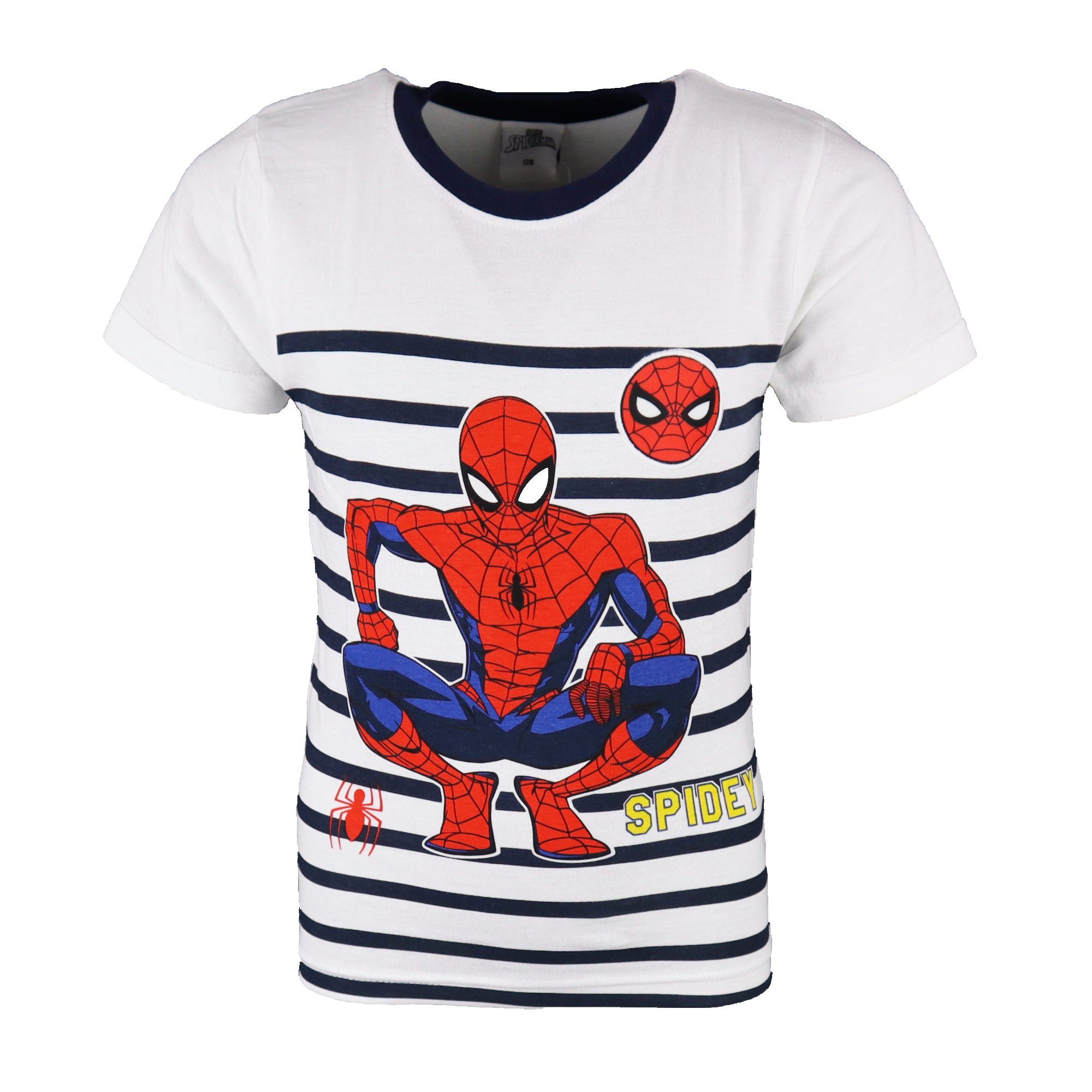 MARVEL Print-Shirt 100% Marvel Spiderman Kinder Baumwolle % Material: 134, 100 104 bis Jungen Baumwolle, Gr. T-Shirt