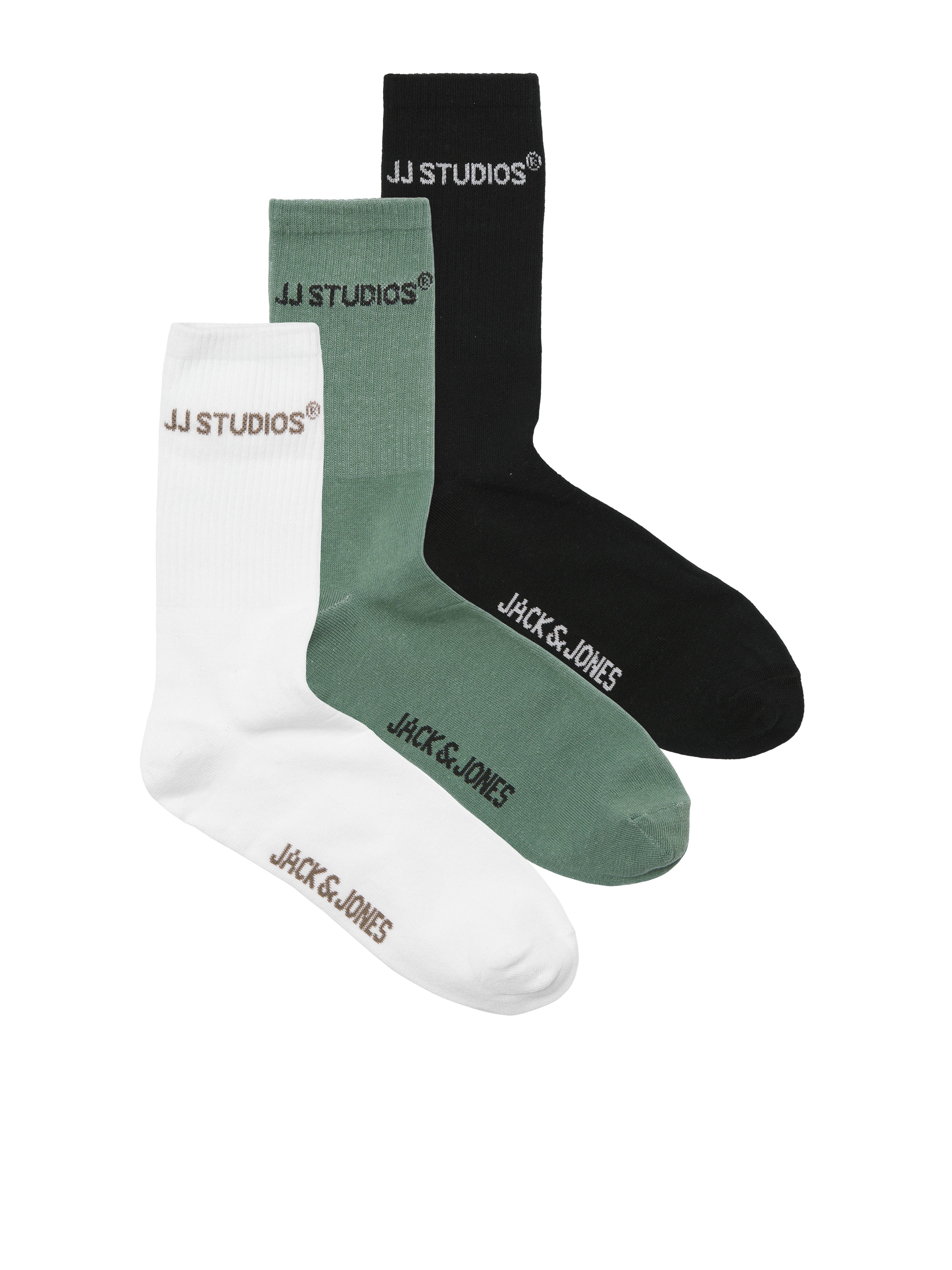 Jack & Jones Freizeitsocken JACSOHO TENNIS SOCKS 3 PACK NOOS (Packung, 3-Paar) mit Logostickerei