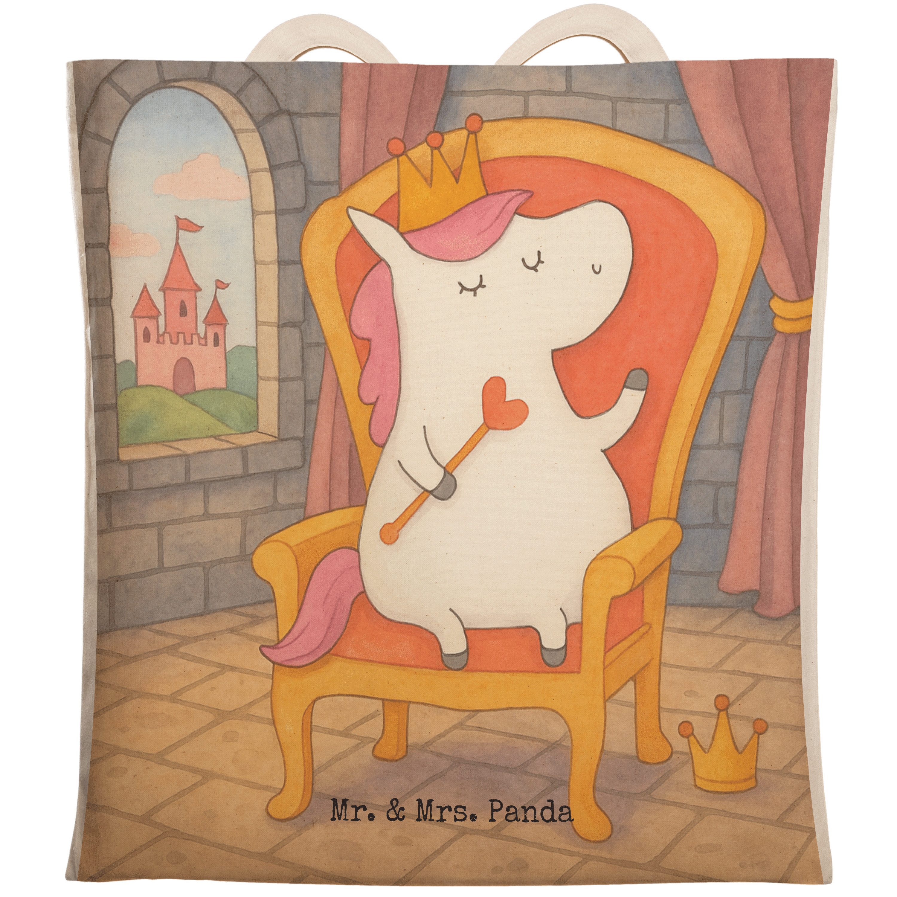 Tragetasche Einhorn Prinzessin Design, Tote Bag, Weiß, Geburtstag, Beuteltasche
