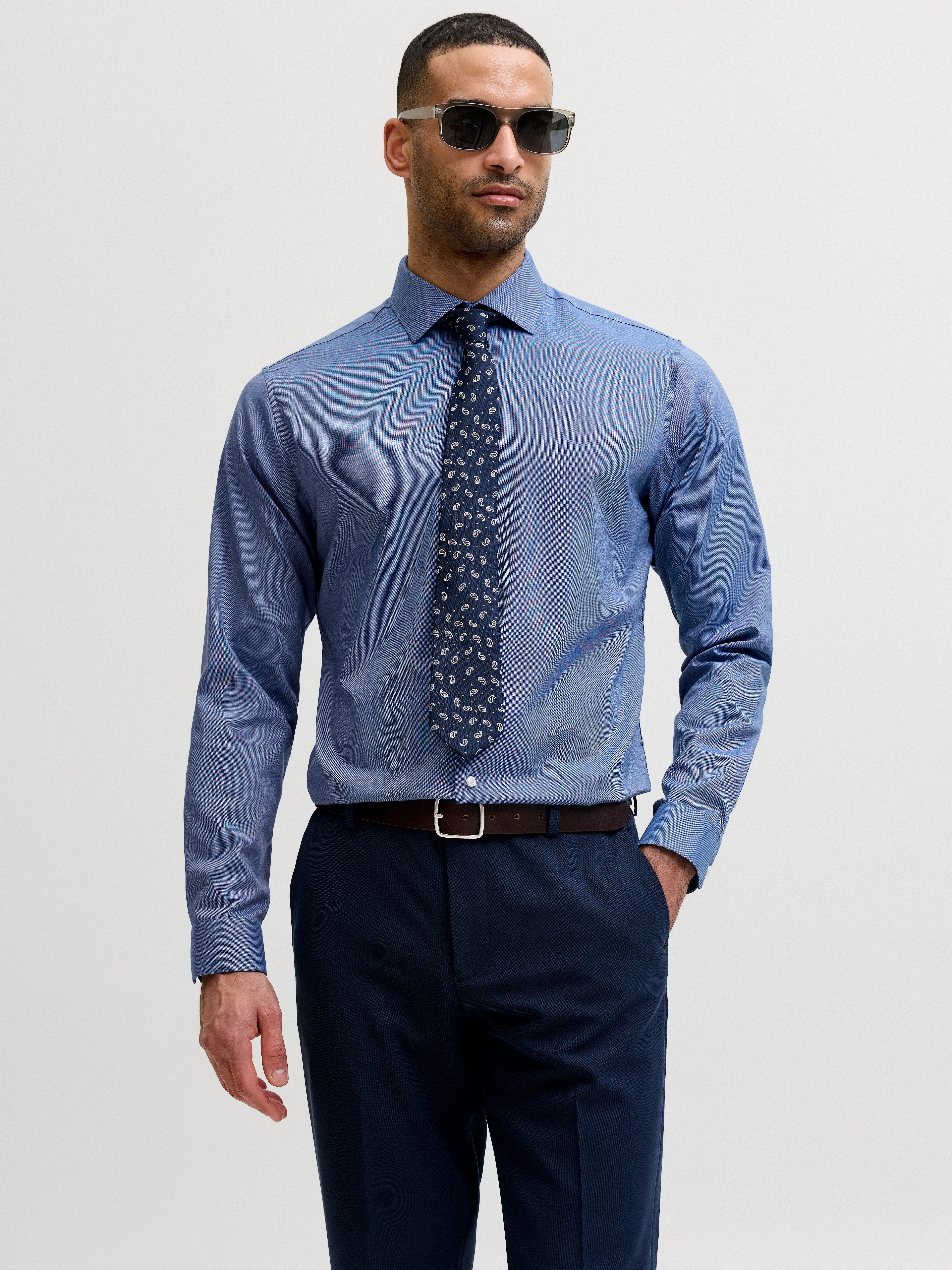 Jack & Jones Langarmhemd JPRBLAPARKER Slim Fit Hemd, atmungsaktiv, ideal für den Alltag Baumwolle, slim fit