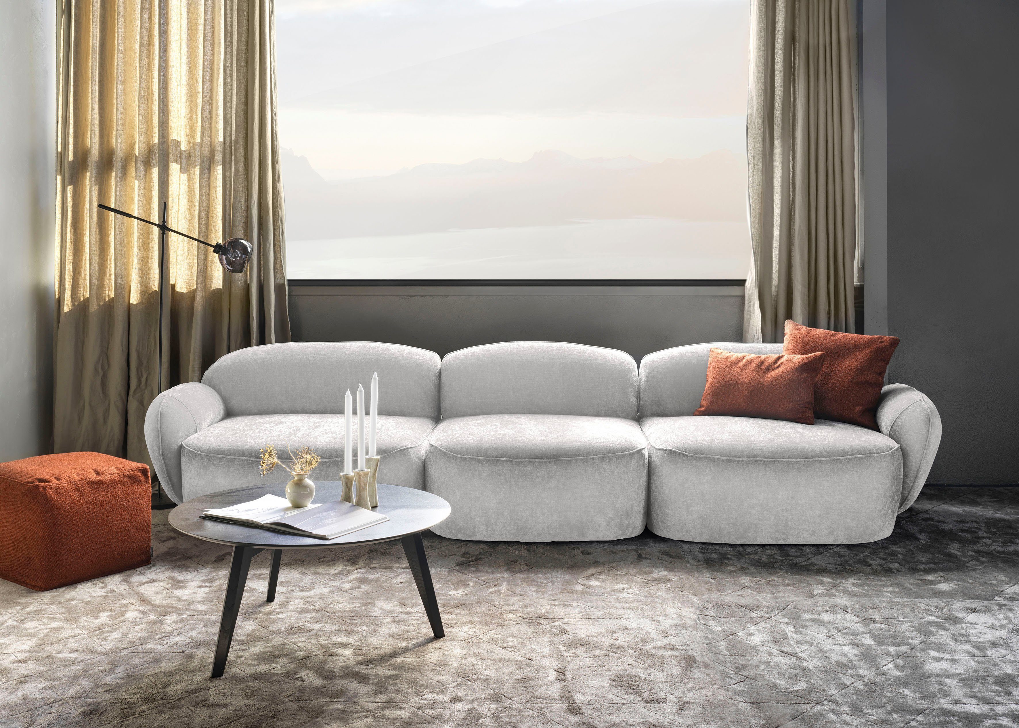 Memoryschaum, komfortabel Design 3,5-Sitzer Bubble, skandinavischen im durch furninova