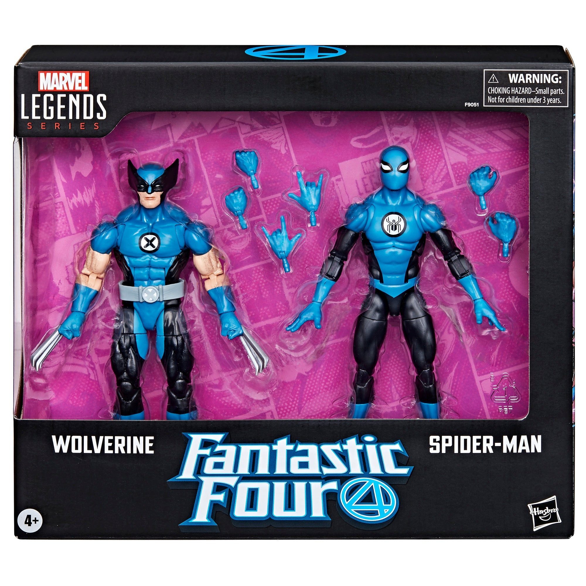 Hasbro Actionfigur Marvel Legends Fantastic Four Wolverine and Spider-Man 6-Inch Actionfi