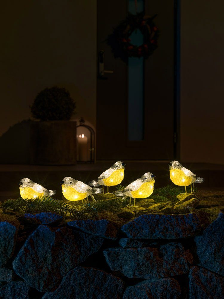 KONSTSMIDE LED-Lichterkette Weihnachtsdeko aussen, 40 warm weiße Dioden
