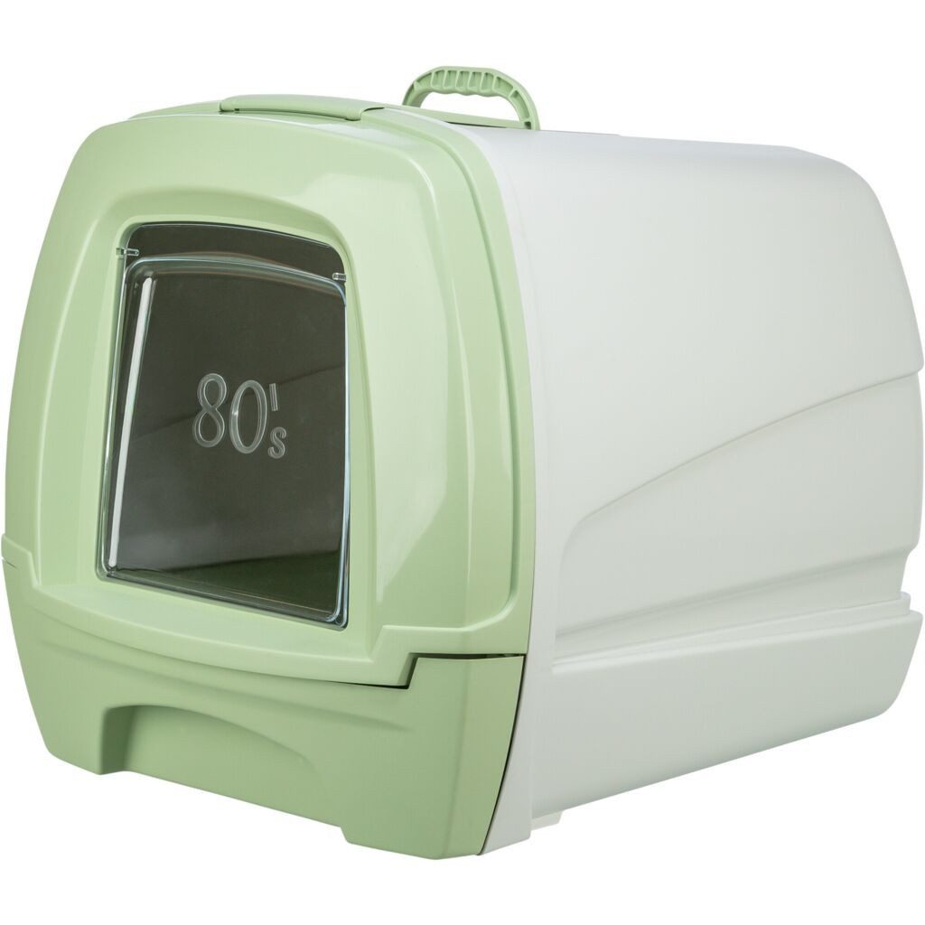 TRIXIE Katzentoilette Katzentoilette EasyDraw mit Schublade und Aktivkohlefilter - grau-grü