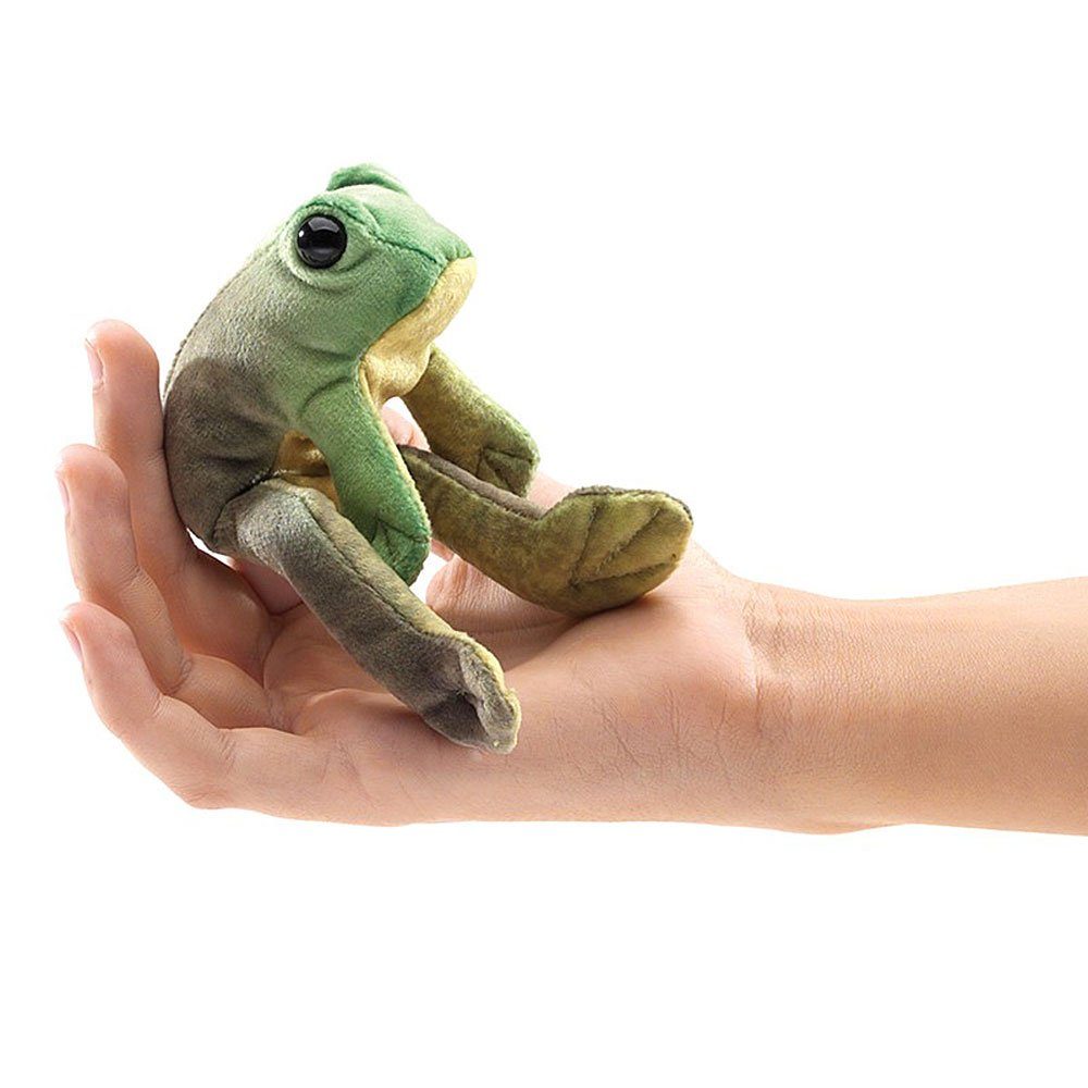 Folkmanis Handpuppen Fingerpuppe Folkmanis Fingerpuppe Mini Frosch, sitzend 2780 (Packung)