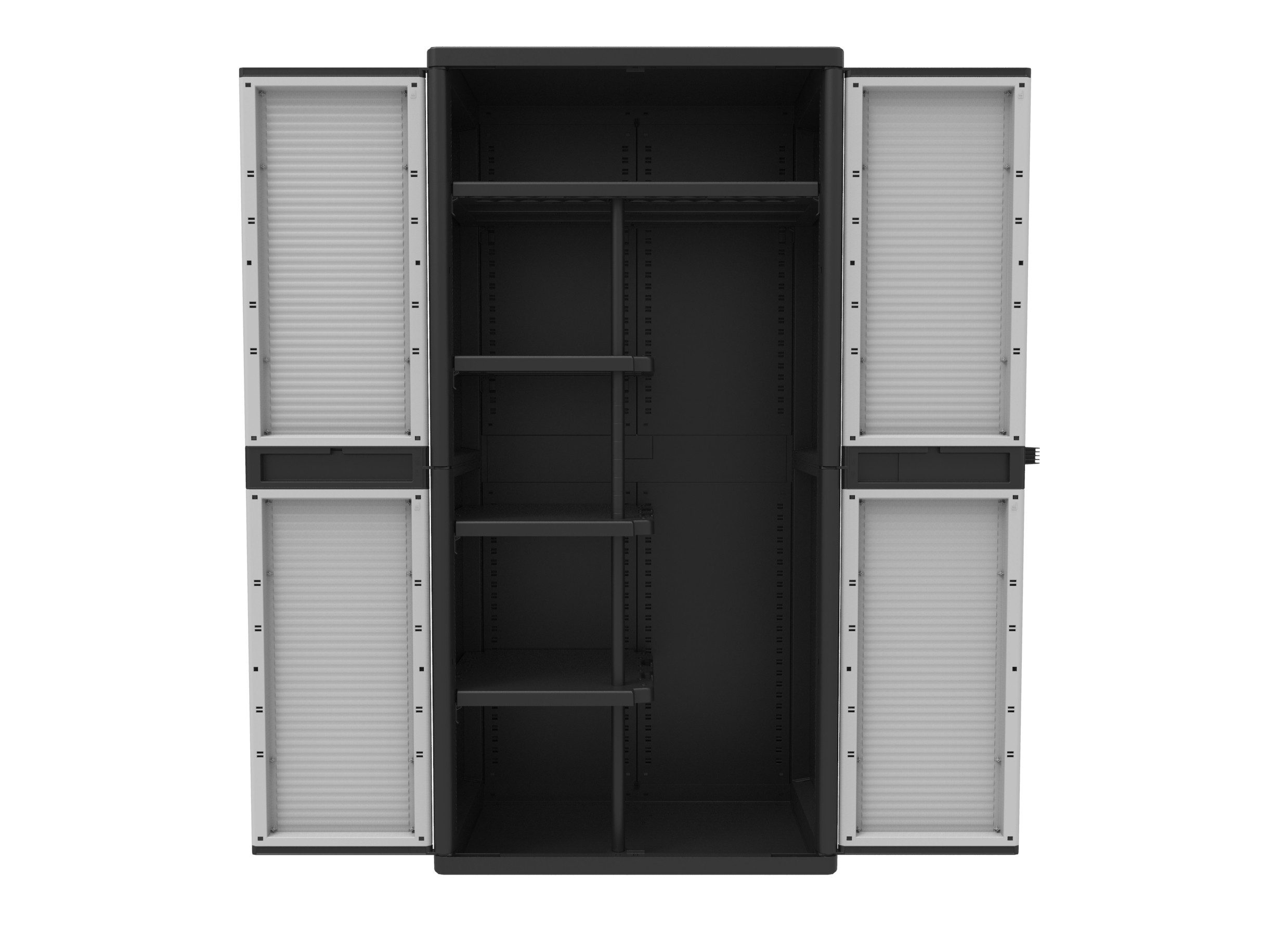 KreLeo Mehrzweckschrank 'Jumbo' XXL Spindschrank mit Freifach, aus Kunststoff