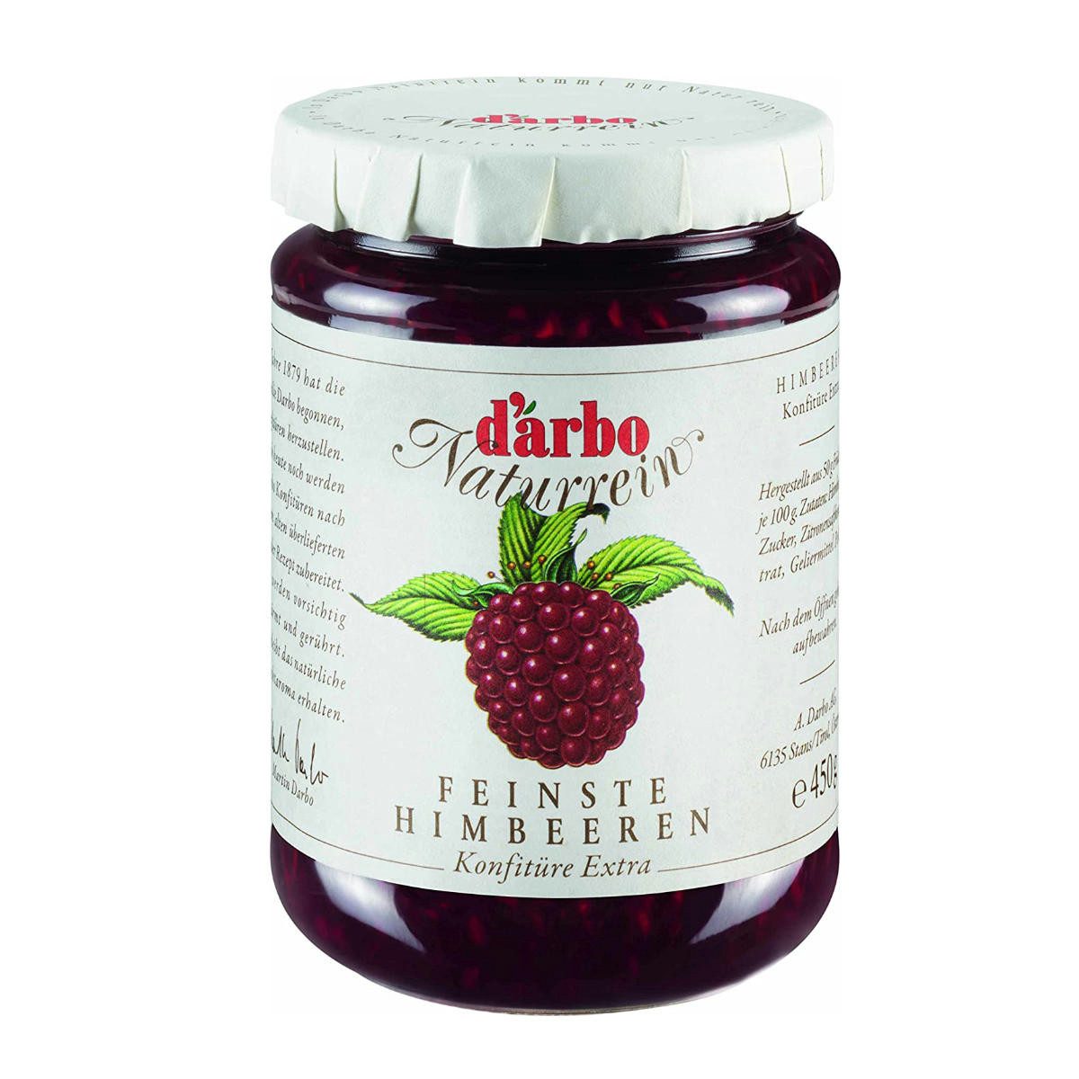 darbo Fruchtaufstrich, Darbo Naturrein Himbeer Konfitüre Extra feinste Himbeeren 450g