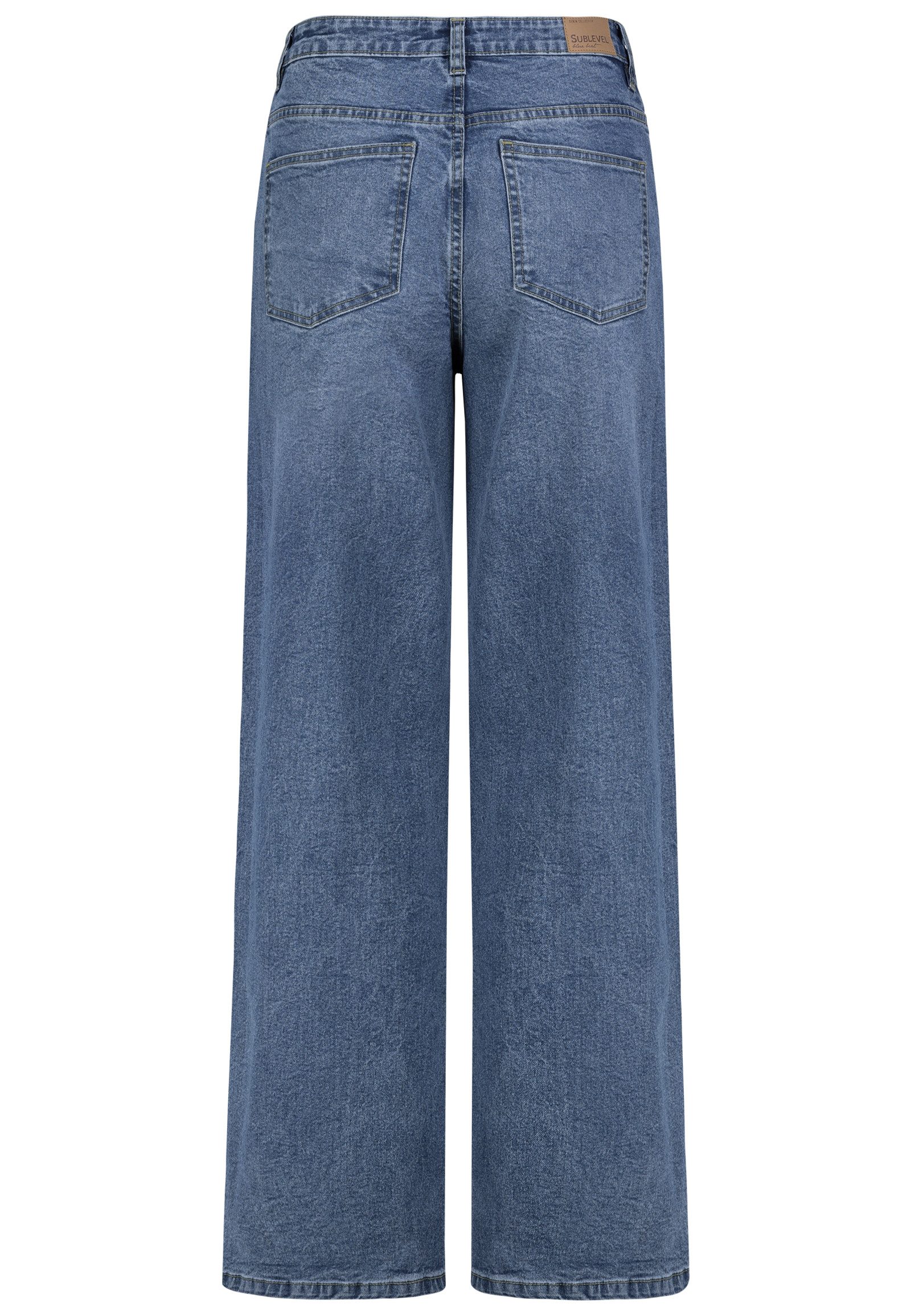 SUBLEVEL Boyfriend-Jeans Denim mit weitem Bein günstig online kaufen