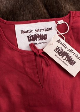 Battle Merchant Ritter-Kostüm Langärmelige Mittelalter-Tunika Arn für Kinder, rot, Gr. 164