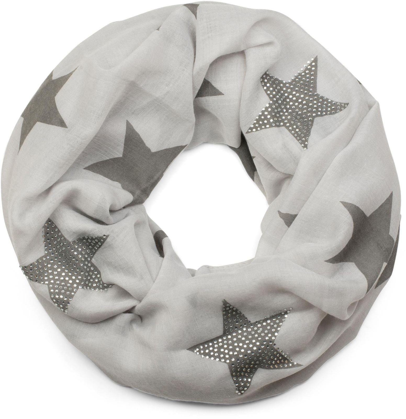 styleBREAKER Loop Loop mit Sternen und Strass Applikation, (1-St) günstig online kaufen