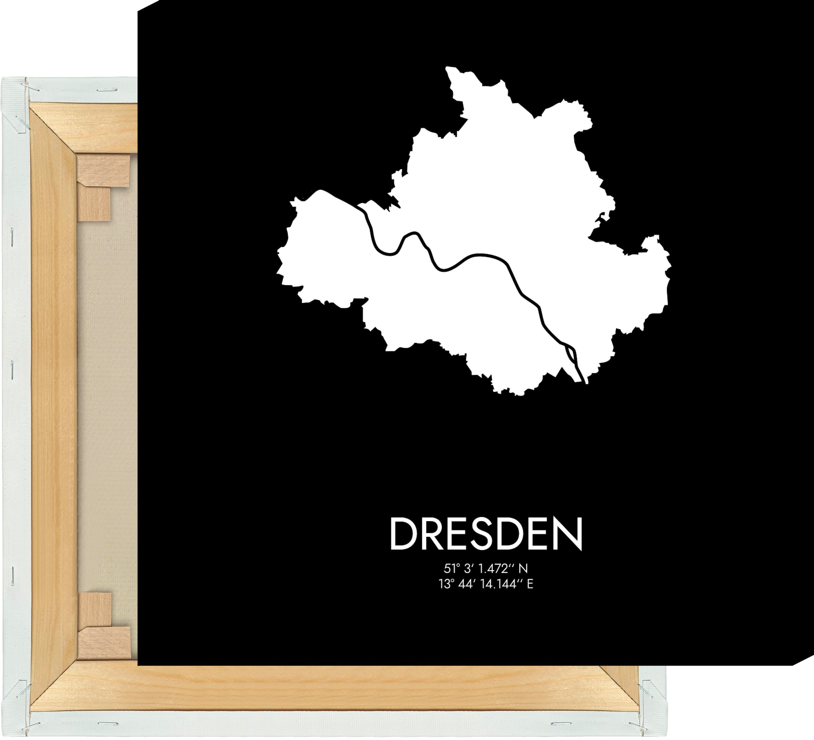 MOTIVISSO Leinwandbild Dresden Koordinaten #3