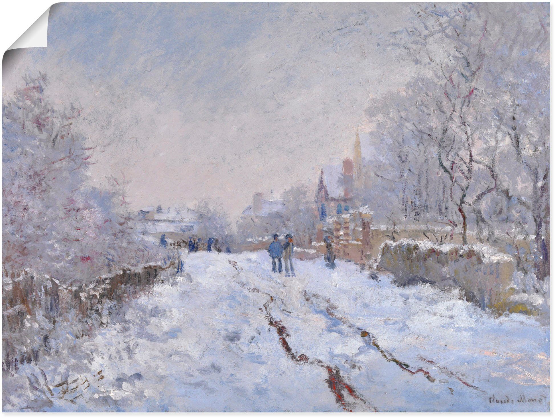 Artland Poster Schnee in Argenteuil., Vier Jahreszeiten Bilder (1 St), ohne Rahmen