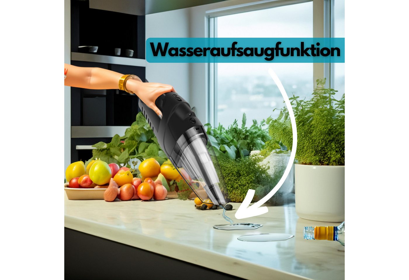 STEINBORG Akku-Handstaubsauger SB-1031, 80 W, beutellos, leicht