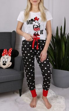 Sarcia.eu Schlafanzug Minnie Mouse Disney, Damen Kurzarm-Baumwollpyjama, XL