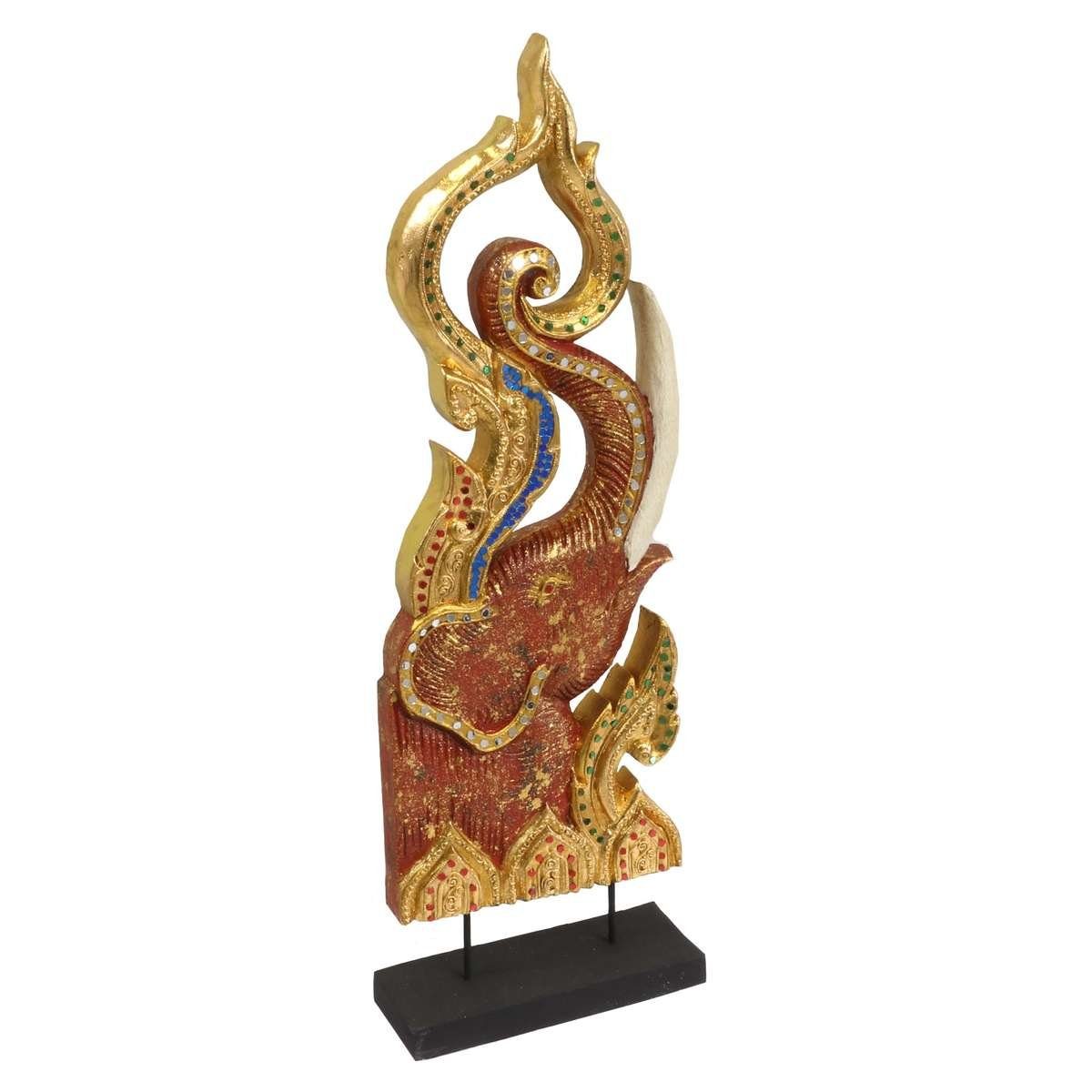 St), 72 Skulptur Ursprungsland (1 traditionelle im in Oriental Dekofigur rot rechts Handarbeit Galerie Herstellung cm Elefant