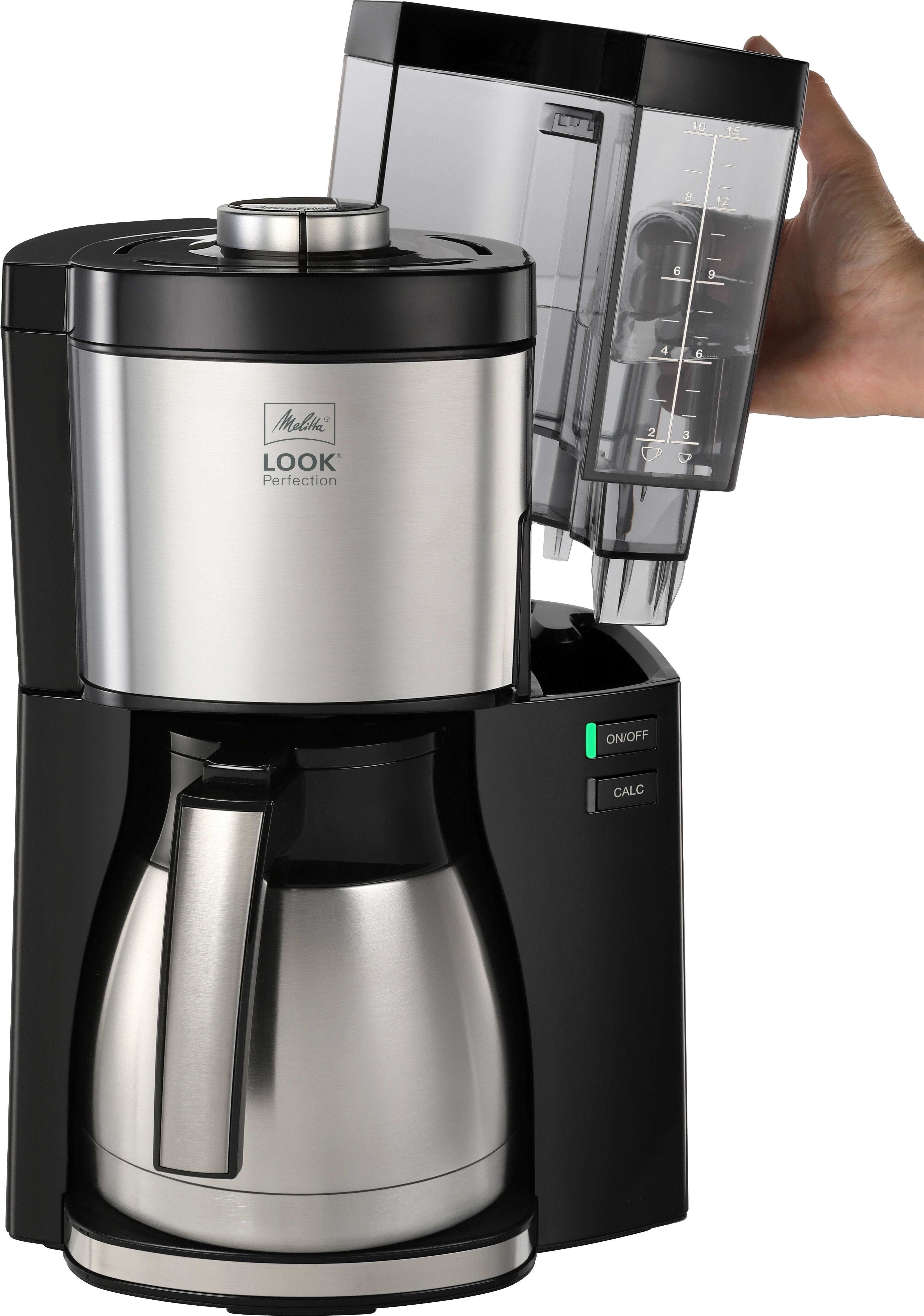 Melitta Filterkaffeemaschine Look® Therm Perfection 1025-16, 1,25l Kaffeekanne, Papierfilter 1x4