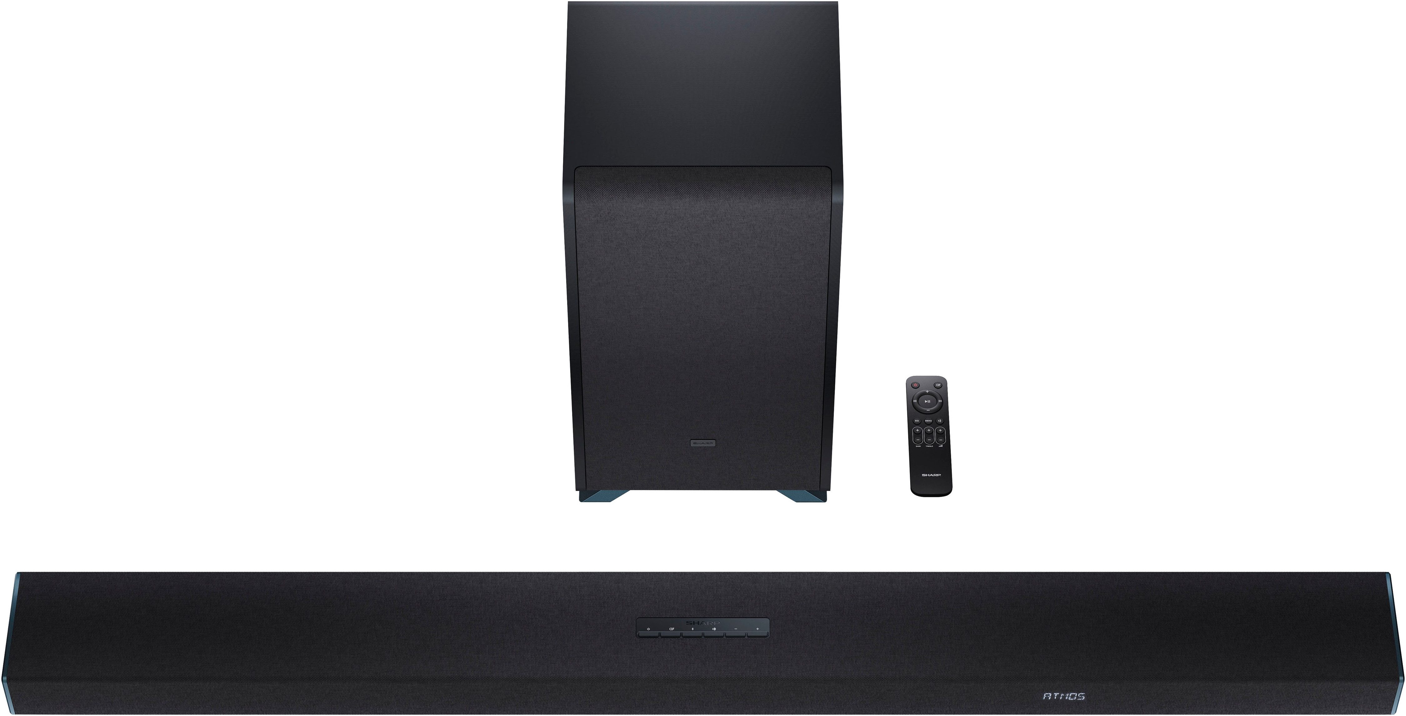 Sharp HT-SBW55121 5.1.2 Dolby Atmos®/DTS:X® mit Drahtlos-Subwoofer Soundbar 5.1.2 (A2DP Bluetooth, Bluetooth, AVRCP Bluetooth, 650 W)