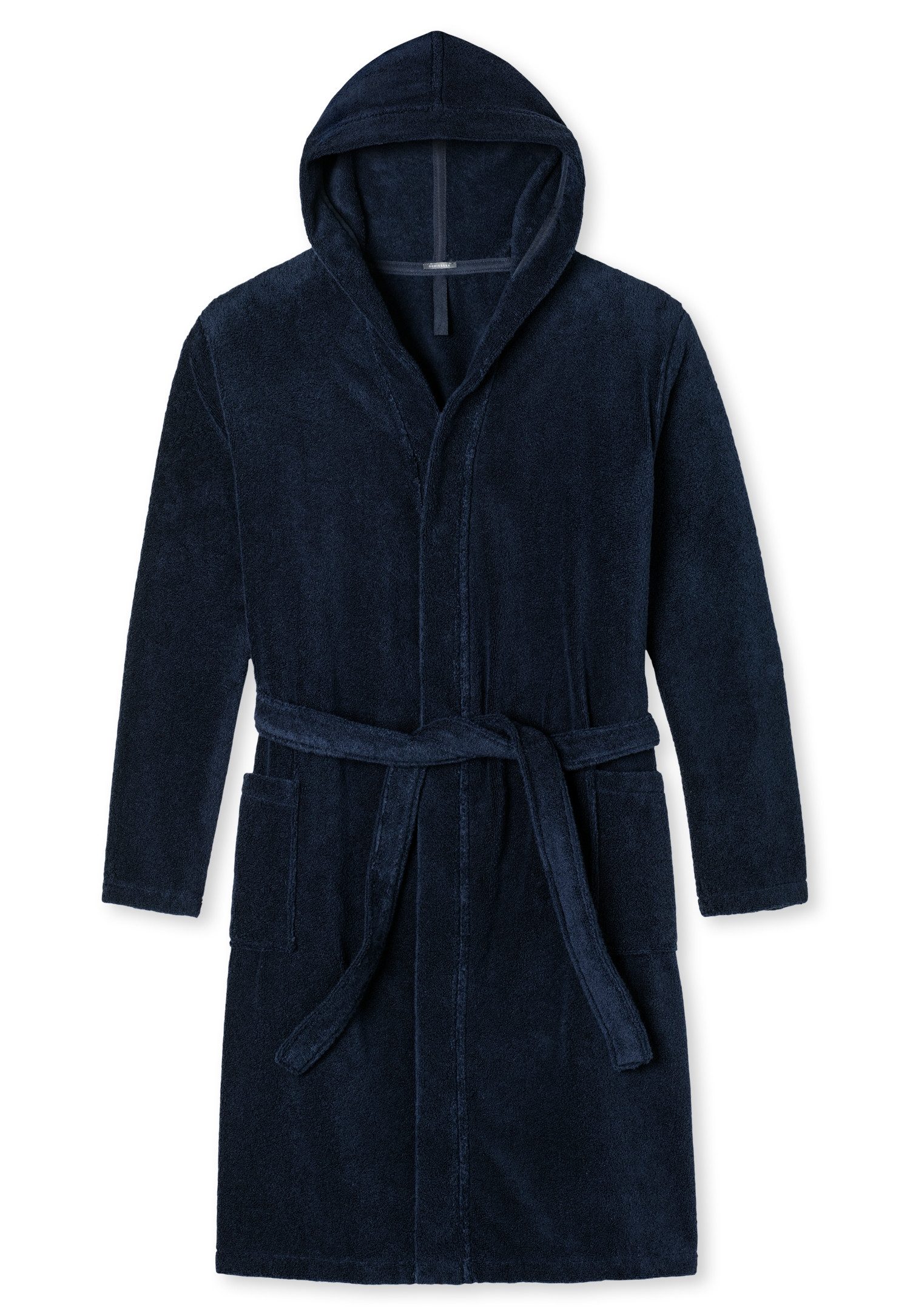 Schiesser Damenbademantel Essentials, Midilänge, Baumwolle, Kapuze, günstig online kaufen